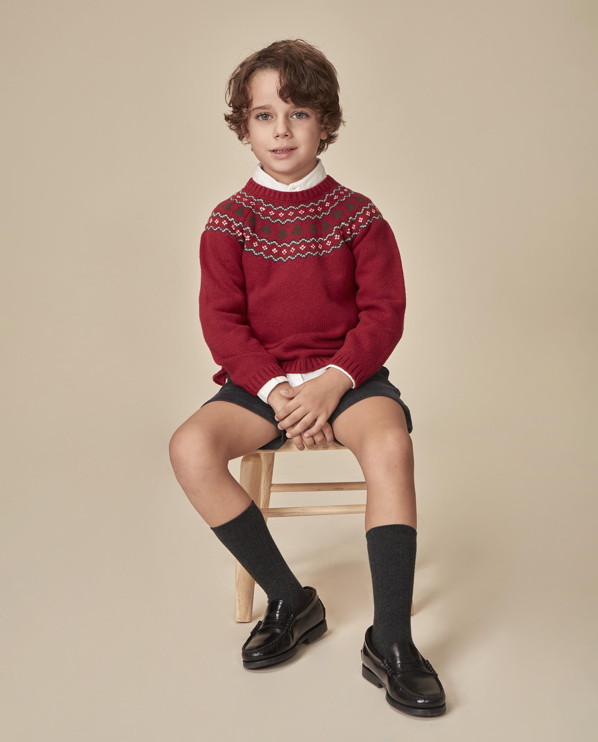 Imagen 2 de Jersey de niño con greca de navidad - Gocco - Rojo Rojo