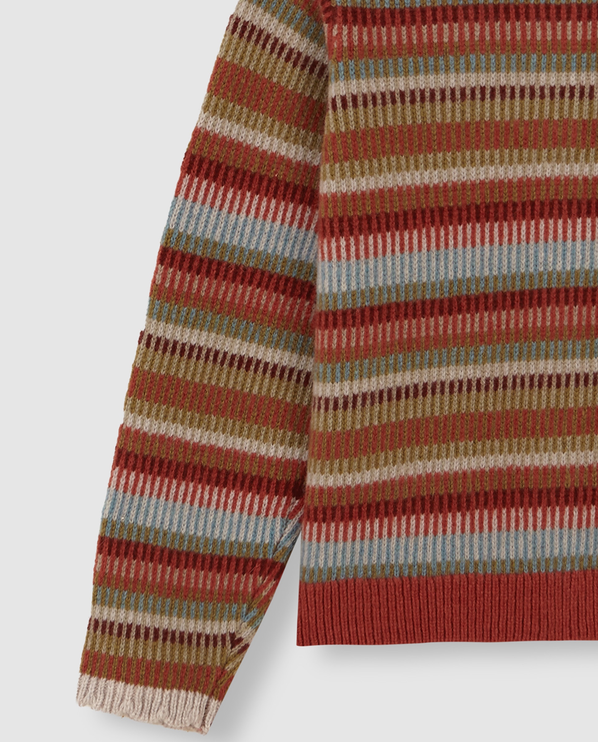 Chaqueta de niña con jacquard y canalé - Gocco - Naranja Naranja-5