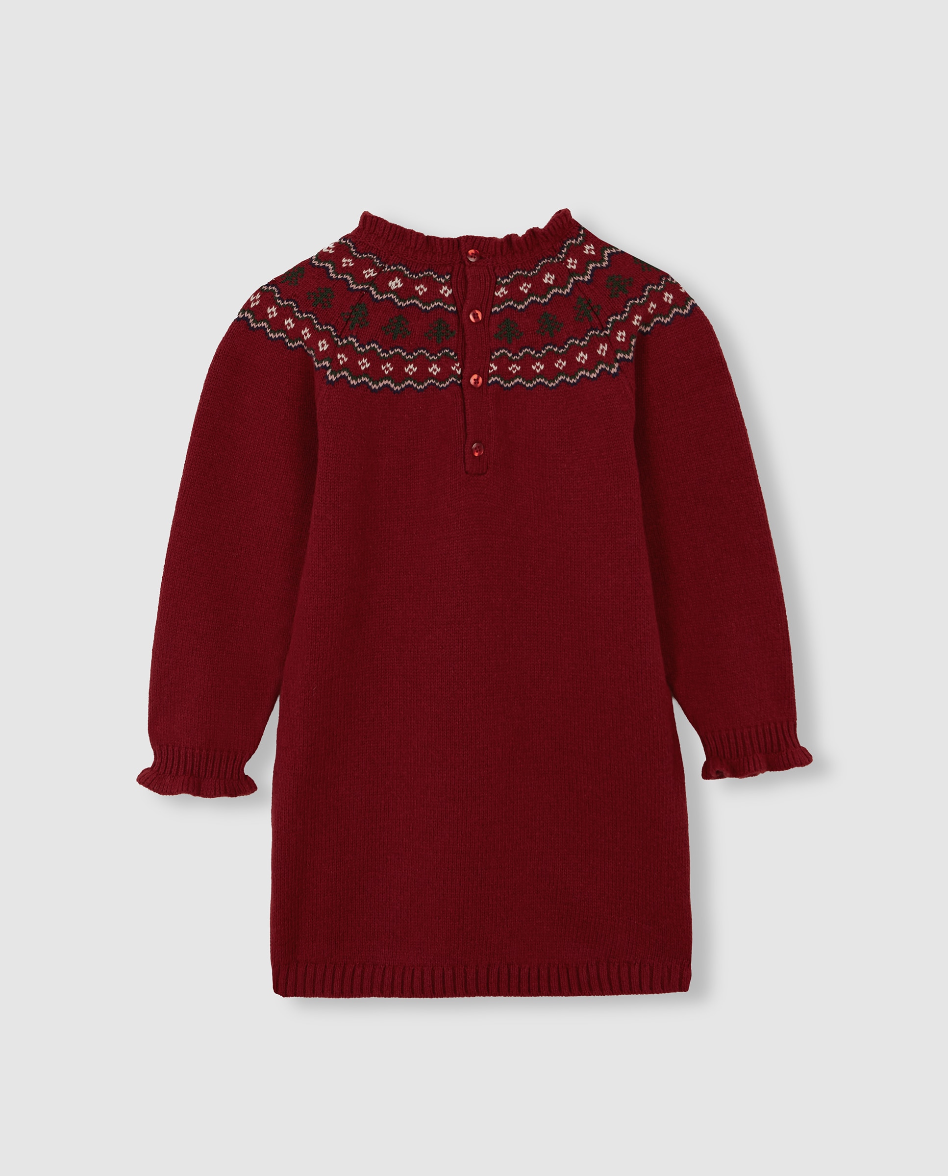 Imagen 6 de Vestido de niña con greca de navidad - Gocco - Rojo Rojo