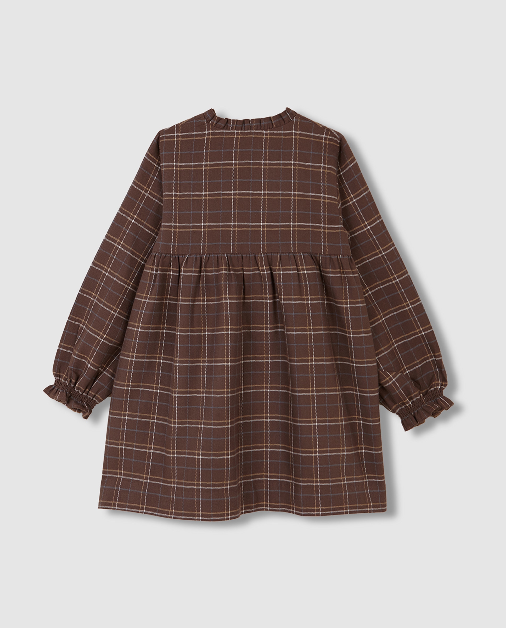 Imagen 5 de Vestido de niña de cuadro galés - Gocco - Gris Gris