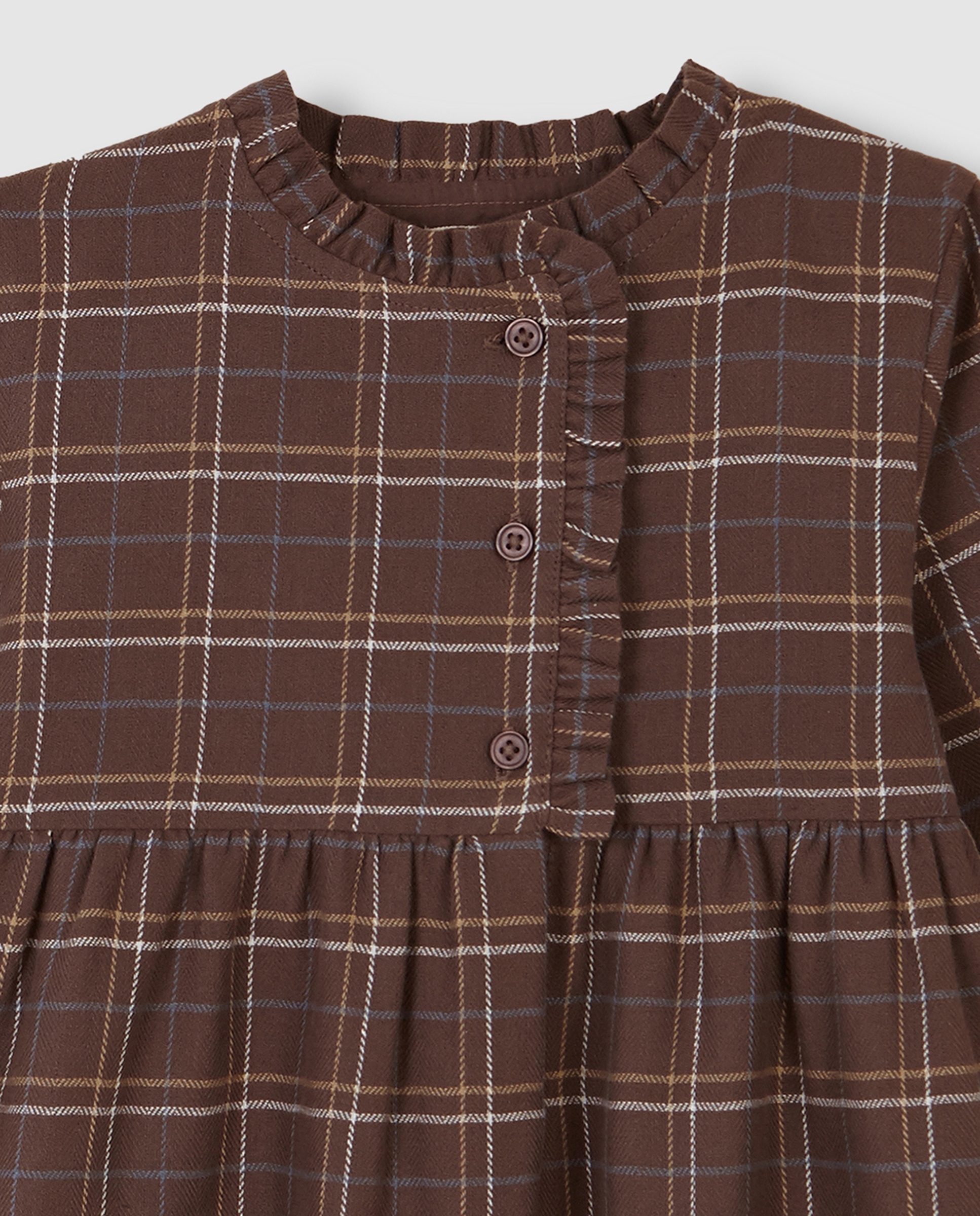 Imagen 4 de Vestido de niña de cuadro galés - Gocco - Gris Gris