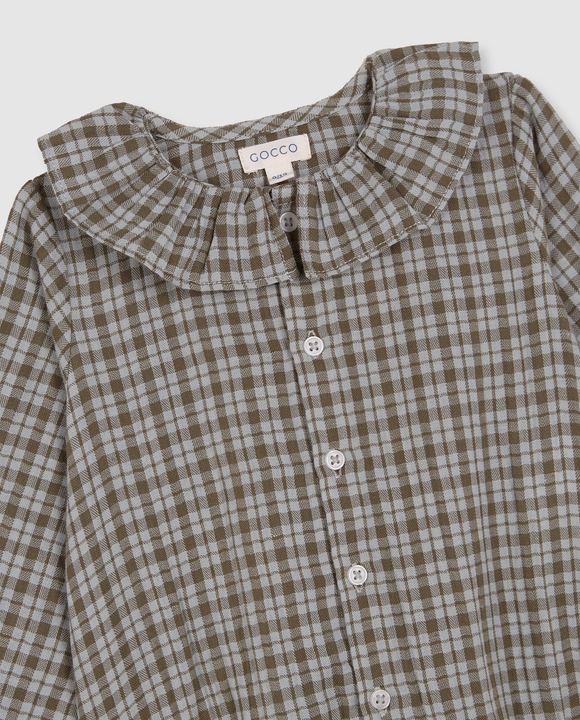 Camisa body de bebé con cuello bebé - Gocco - Gris claro Gris claro-2