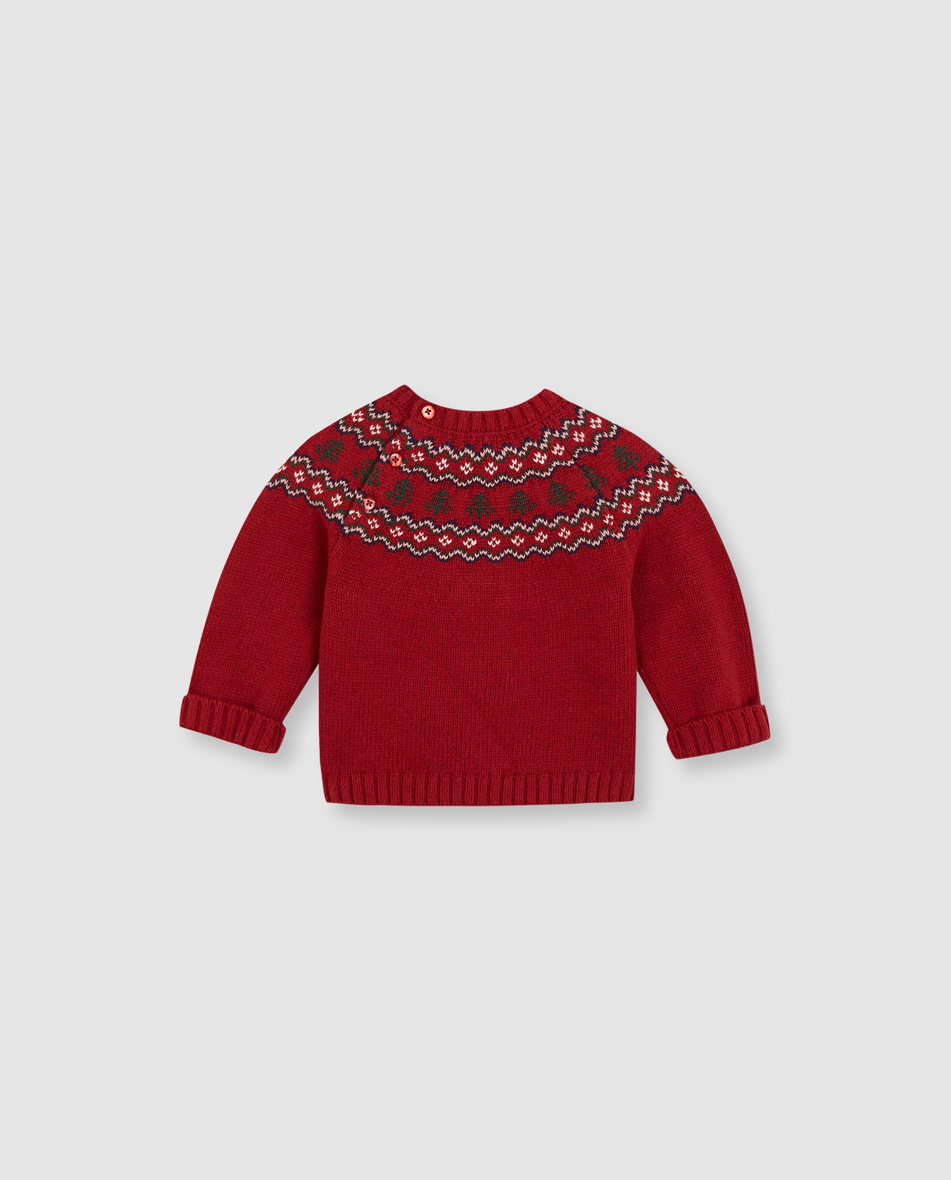 Jersey de bebé con greca de navidad - Gocco - Rojo Rojo-3