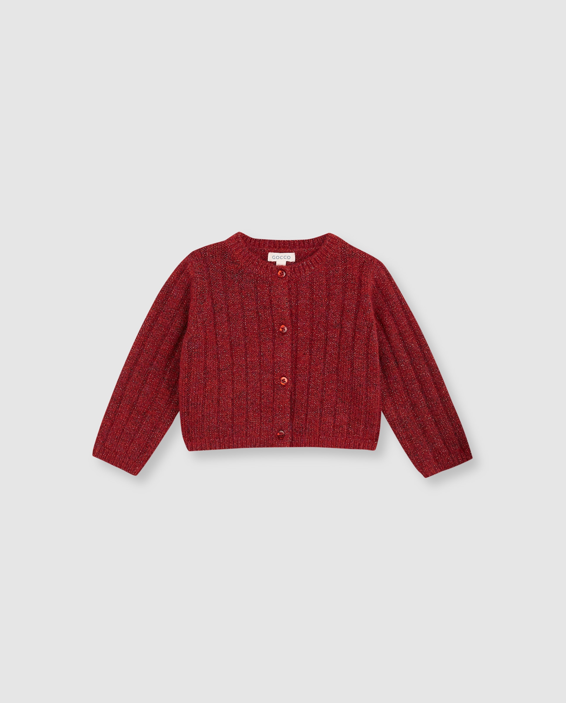 Imagen 0 de Chaqueta de bebé de canalé con lúrex Rosa