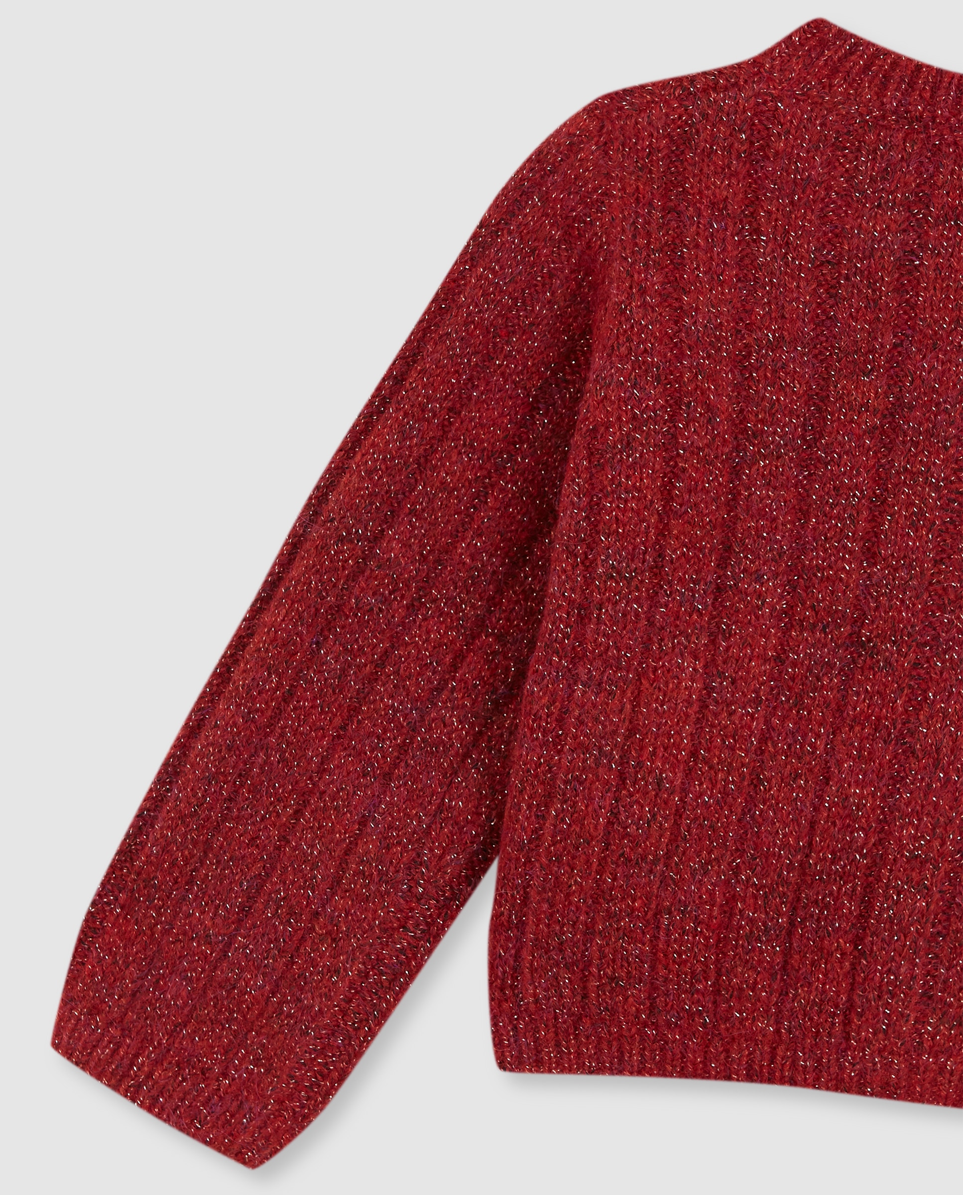 Chaqueta de bebé de canalé con lúrex - Gocco - Rosa Rosa-4