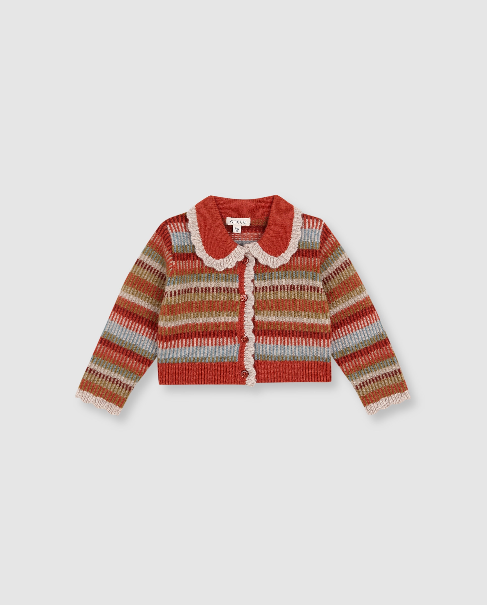 Imagen 0 de Chaqueta de bebé con jacquard y canalé Naranja