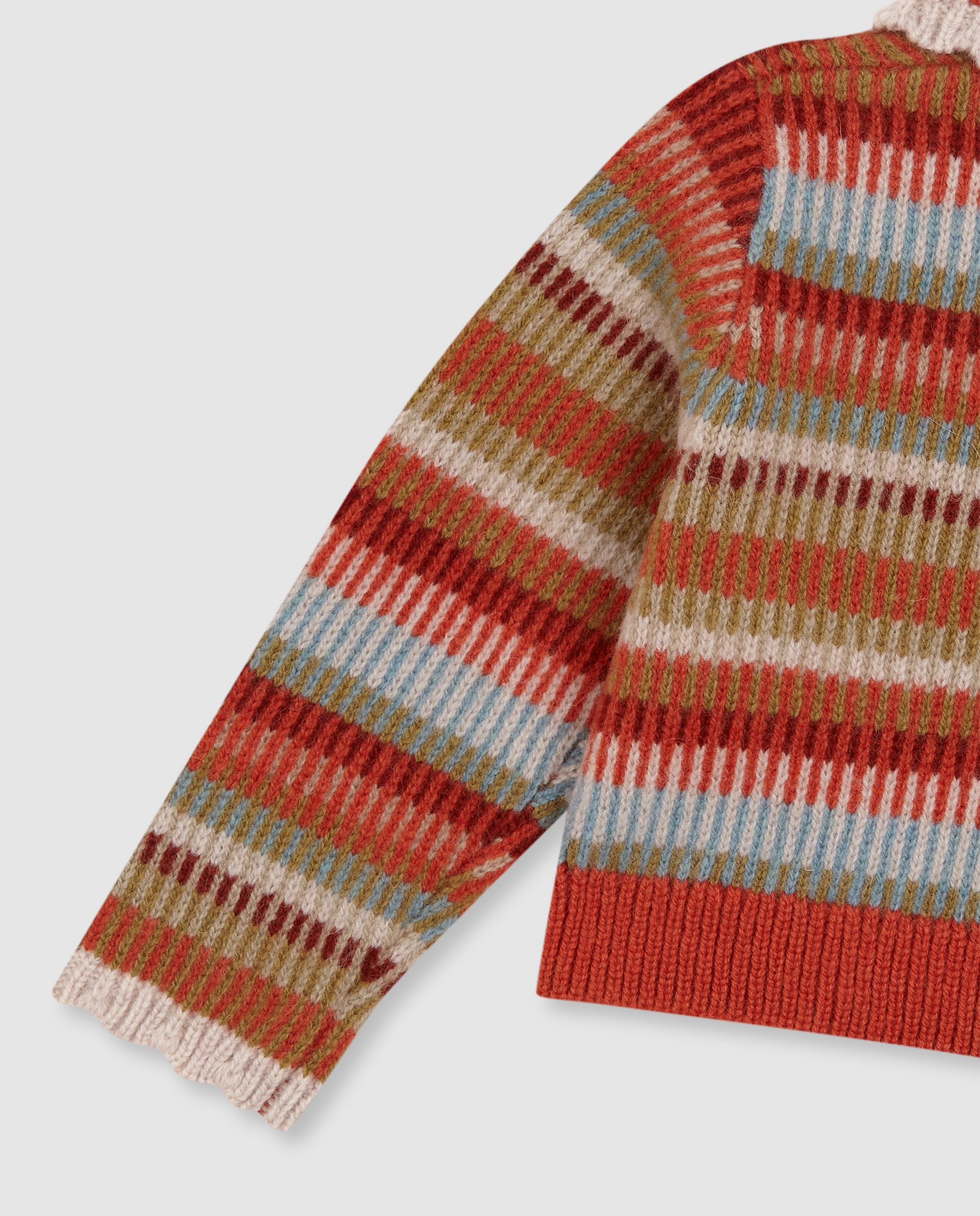 Chaqueta de bebé con jacquard y canalé - Gocco - Naranja Naranja-4