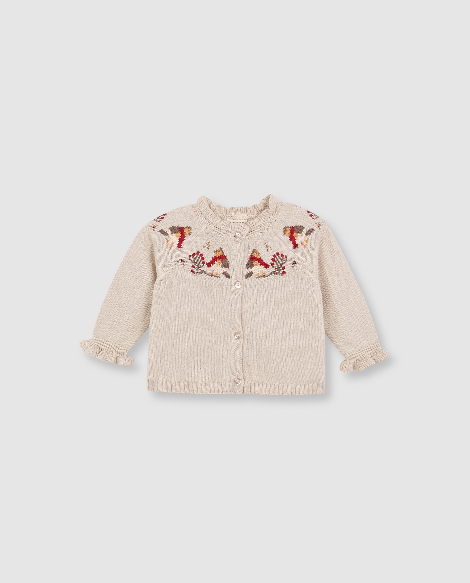 Imagen 0 de Chaqueta de navidad de bebé con volantes Piedra