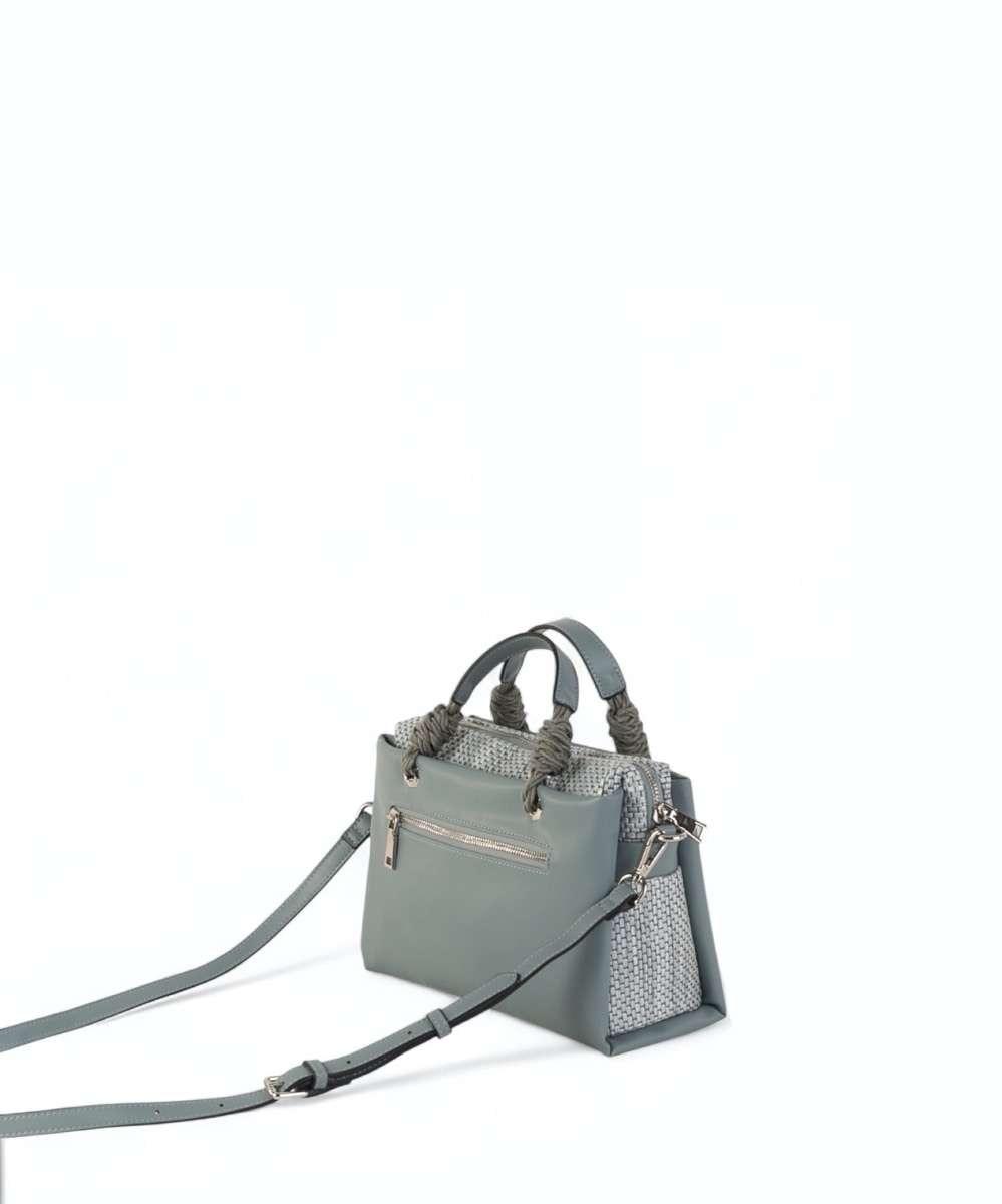 Bolso de mano con cierre cremallera tamaño medio - Volum - Azul denim Azul denim-2