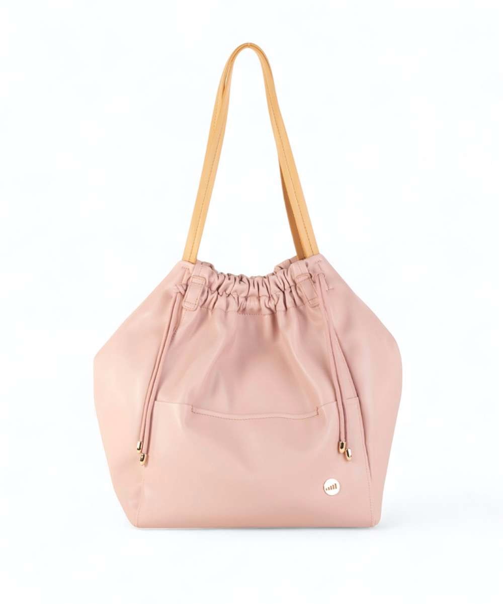 Imagen 0 de Bolso de hombro con cierre iman tamaño grande Nude