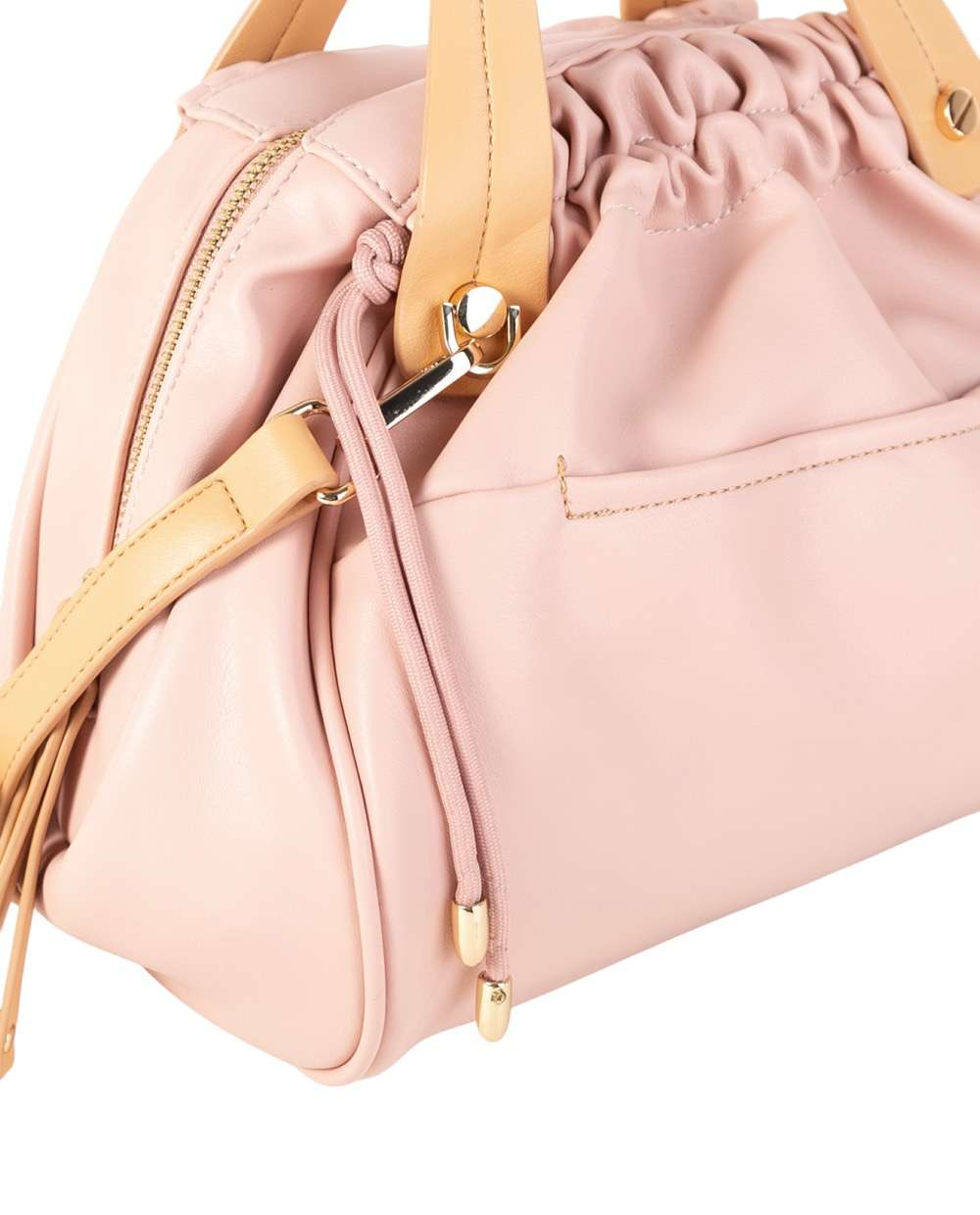 Bolso de mano con cierre cremallera tamaño medio - Volum - Nude Nude-3
