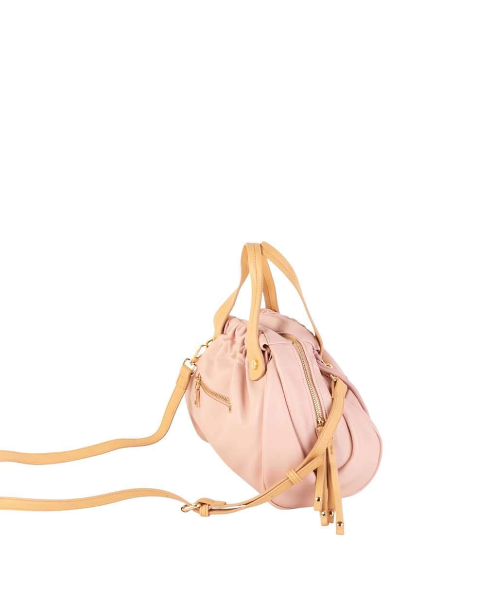 Bolso de mano con cierre cremallera tamaño medio - Volum - Nude Nude-2