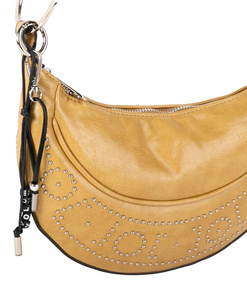 Bolso bandolera con cierre cremallera tamaño medio - Volum - Mostaza Mostaza-3
