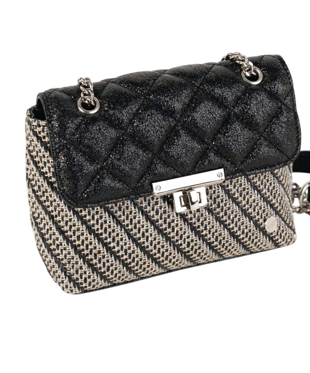 Bolso de fiesta con cierre solapa tamaño pequeño - Volum - Negro Negro-3