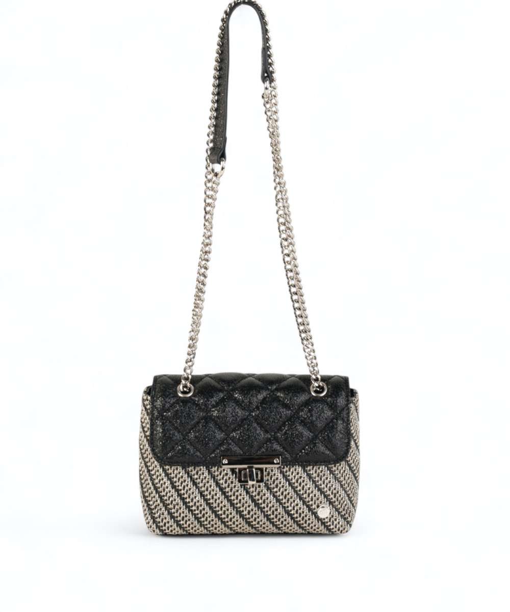 Bolso de fiesta con cierre solapa tamaño pequeño - Volum - Negro Negro-2