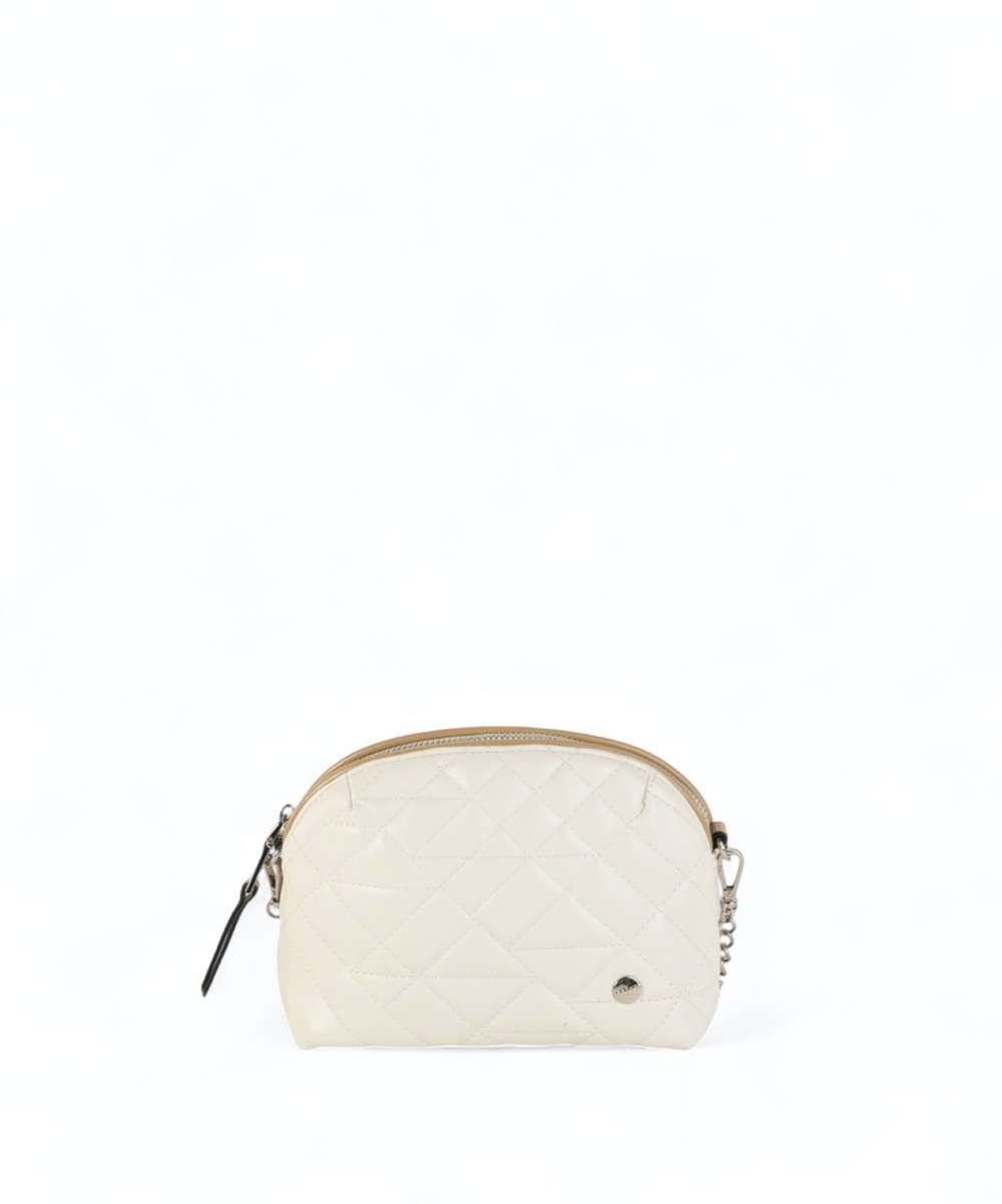 Bolso bandolera con cierre cremallera tamaño pequeño - Volum - Beige Beige-1