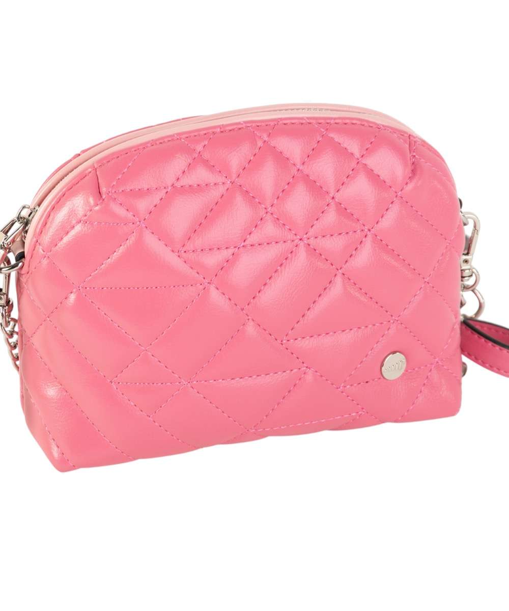 Bolso bandolera con cierre cremallera tamaño pequeño - Volum - Rosa Rosa-3