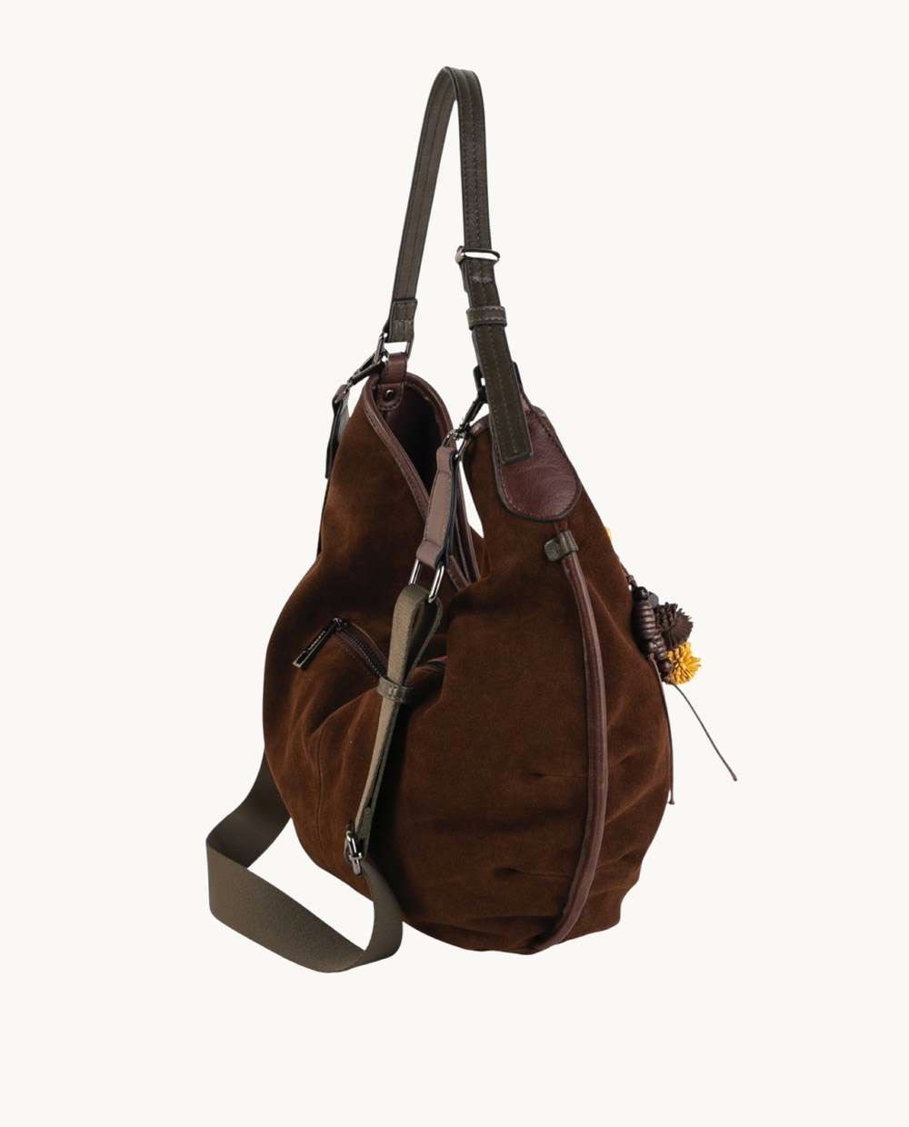 Bolso boho urban piel - Volum - Marrón Marrón-2
