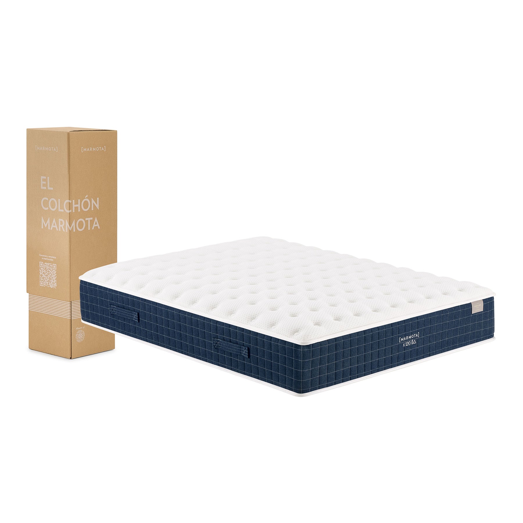 Imagen 0 de Colchón Muelle Ensacado Termo Luxe Hybrid Marmota Blanco