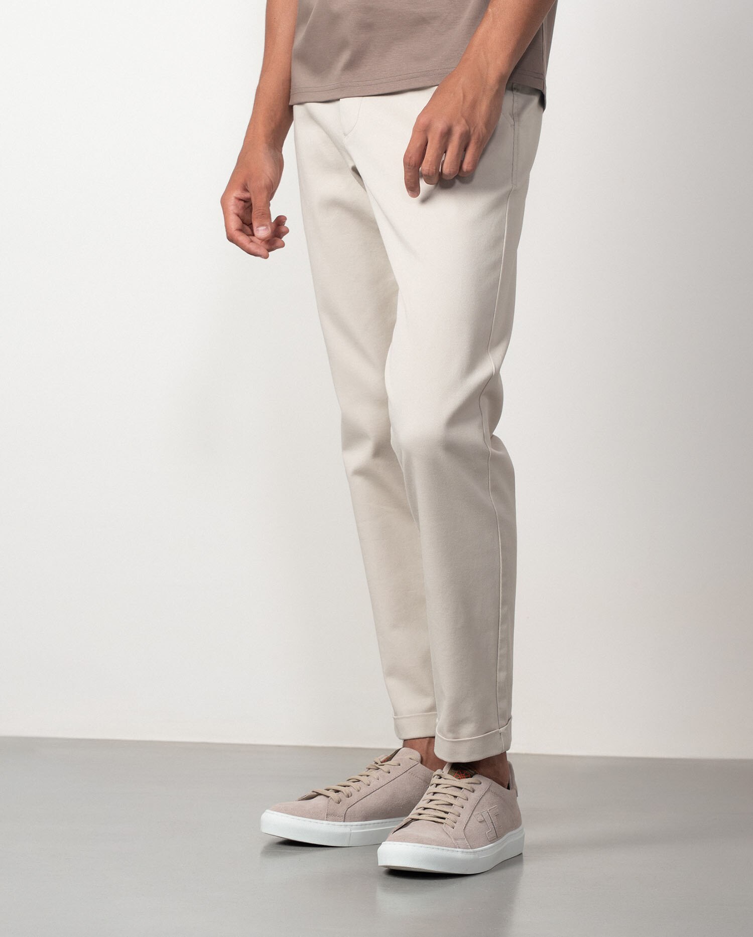Pantalón de hombre de algodón elástico - Etiem - Natural Natural-3