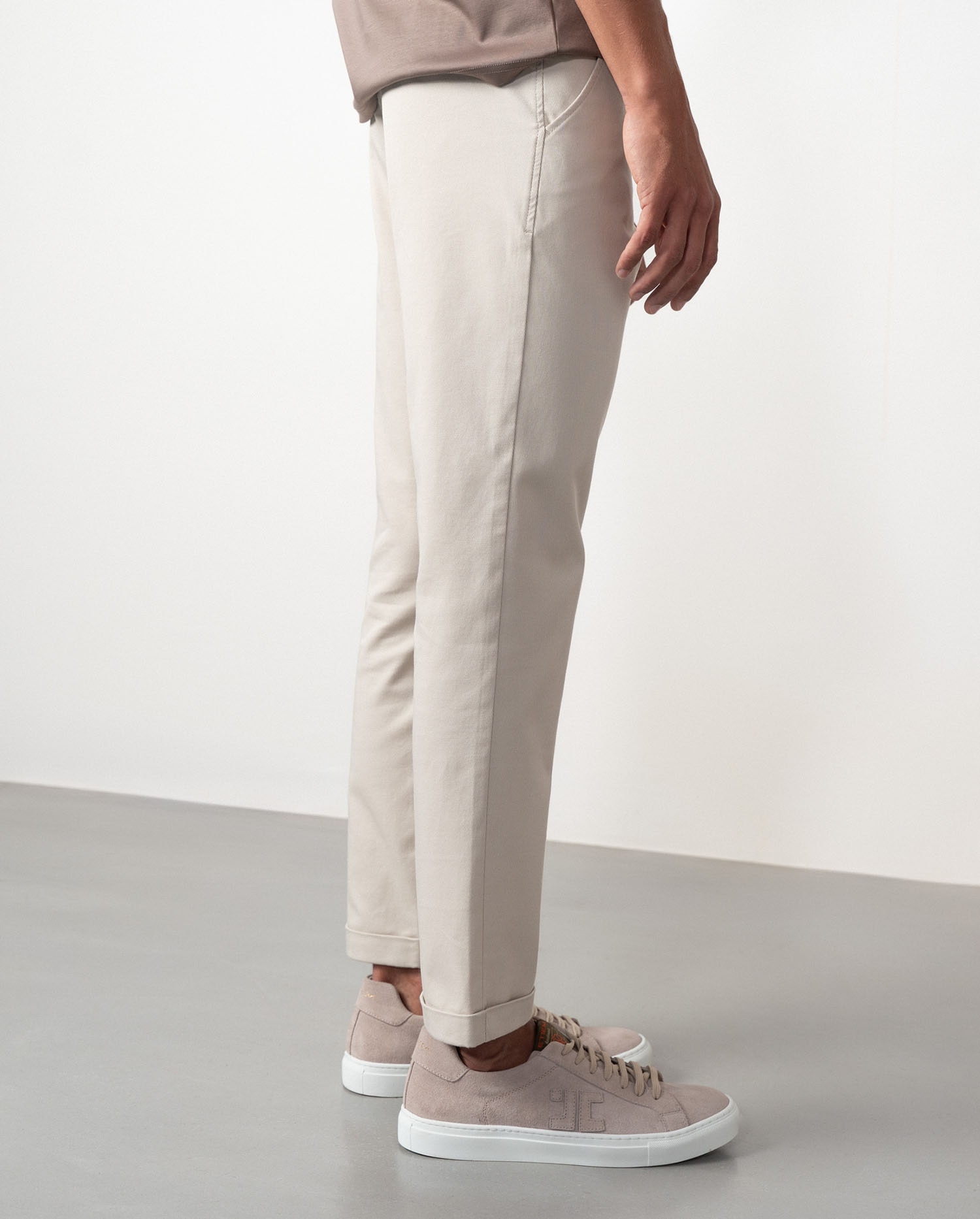 Pantalón de hombre de algodón elástico - Etiem - Natural Natural-5