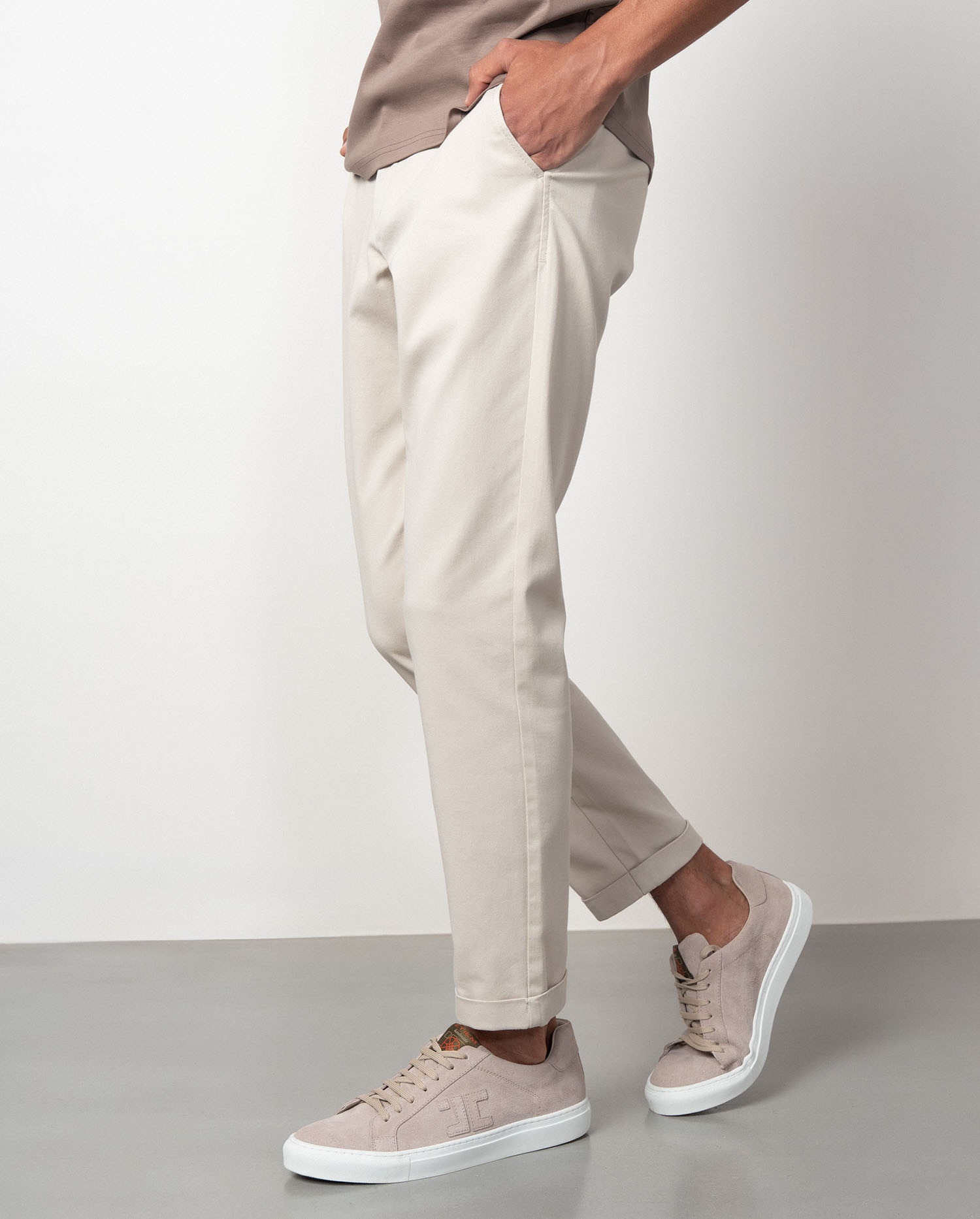Pantalón de hombre de algodón elástico - Etiem - Natural Natural-6