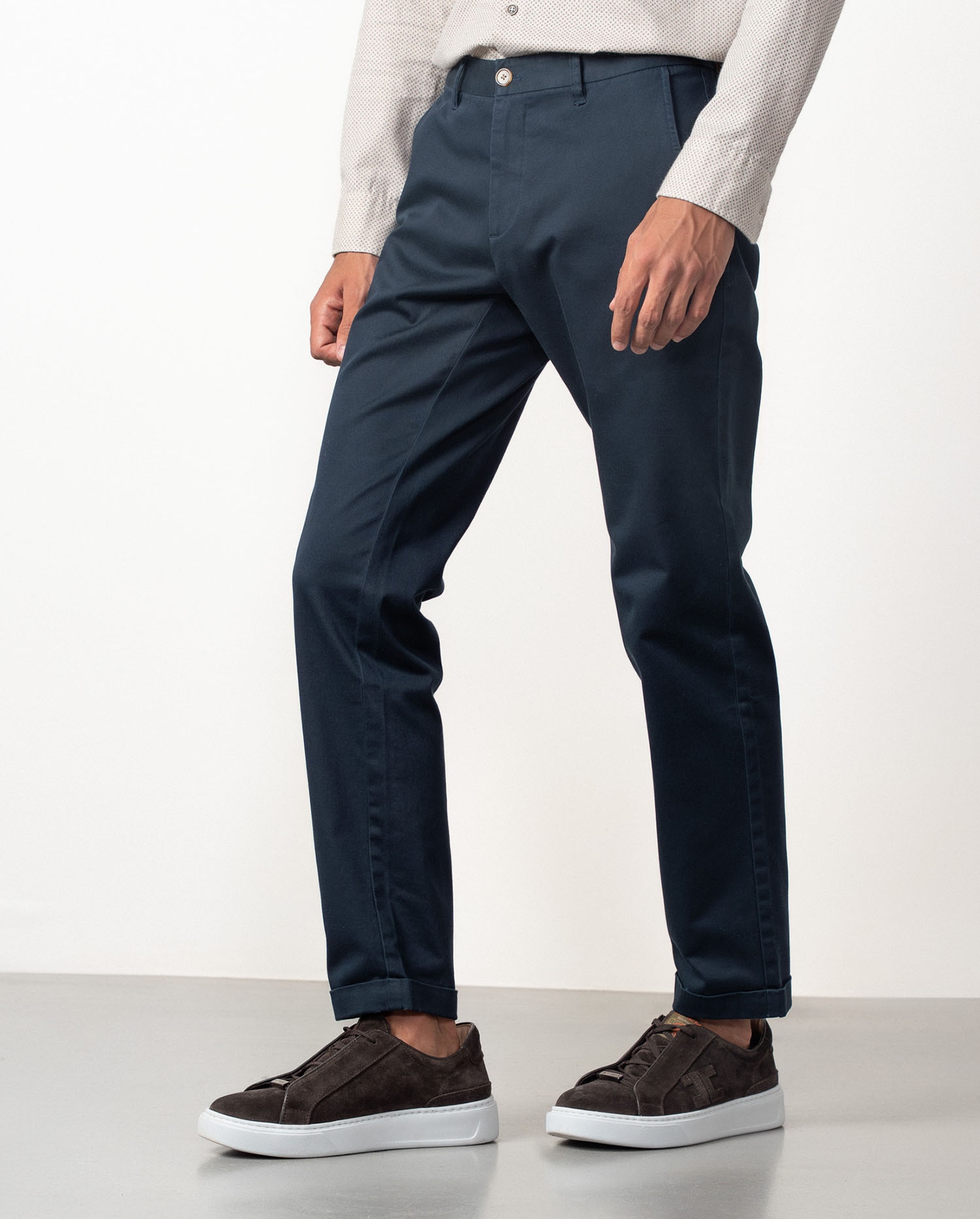 Pantalón de hombre de algodón elástico - Etiem - Azul marino Azul marino-3