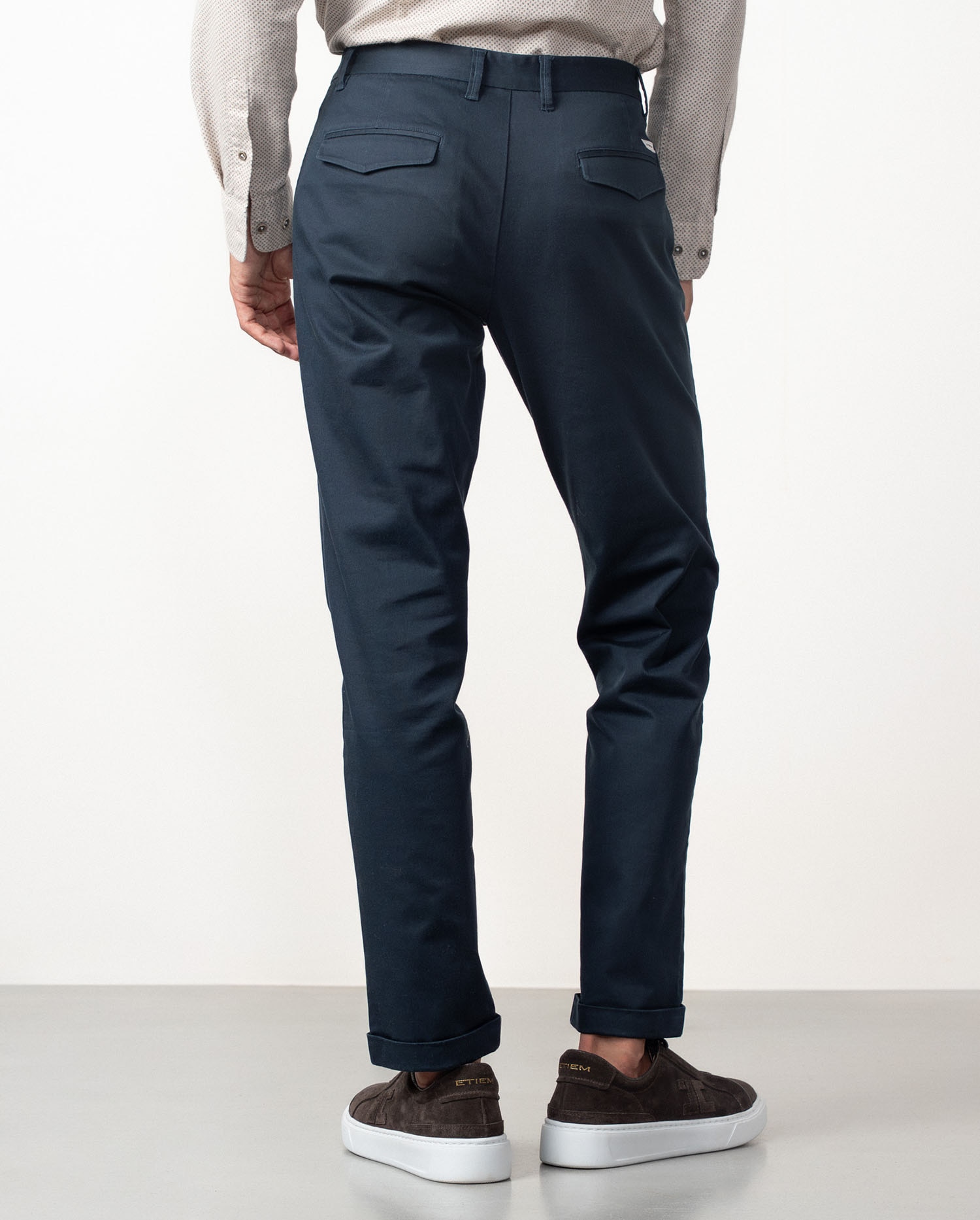 Pantalón de hombre de algodón elástico - Etiem - Azul marino Azul marino-4