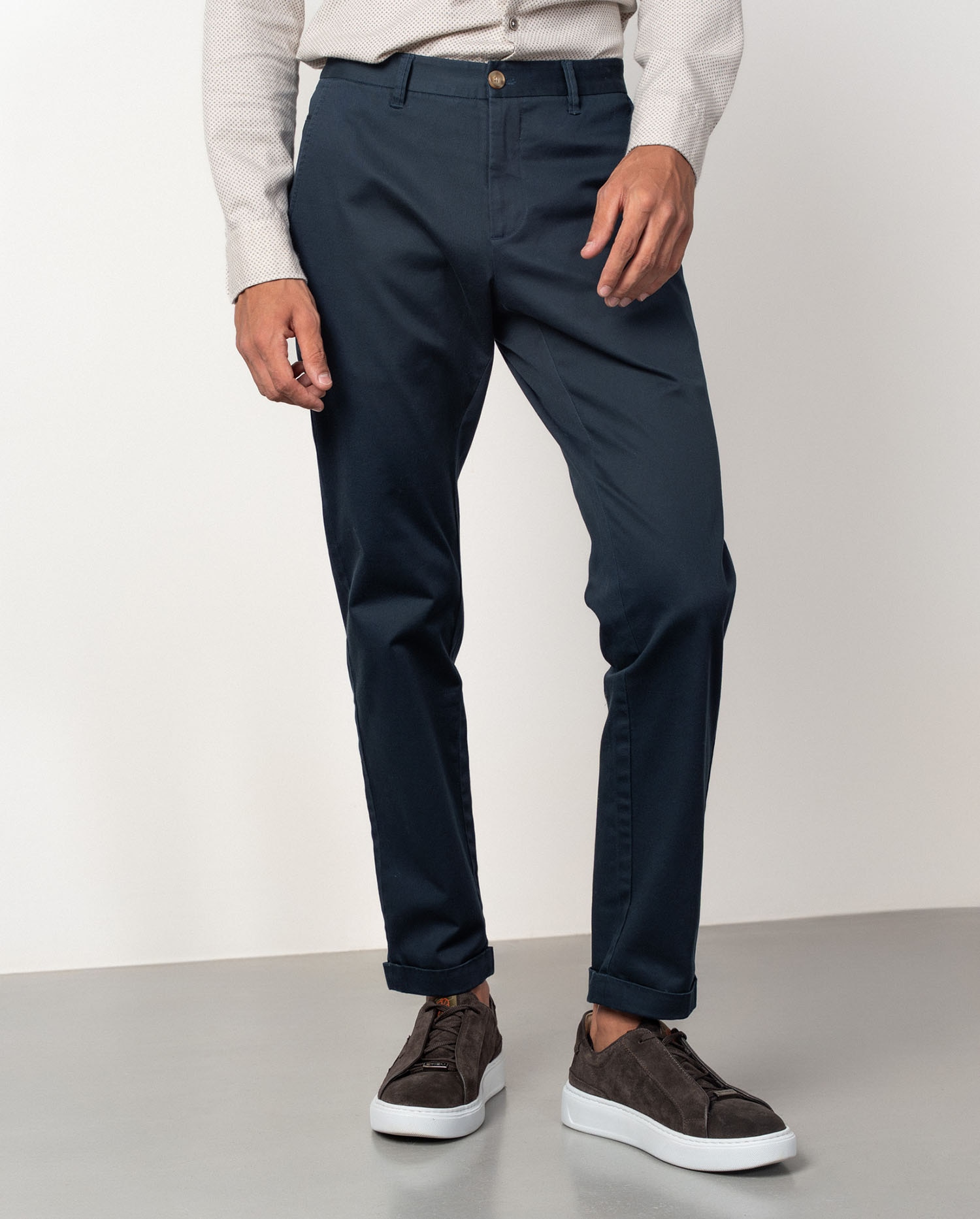 Pantalón de hombre de algodón elástico - Etiem - Azul marino Azul marino-6