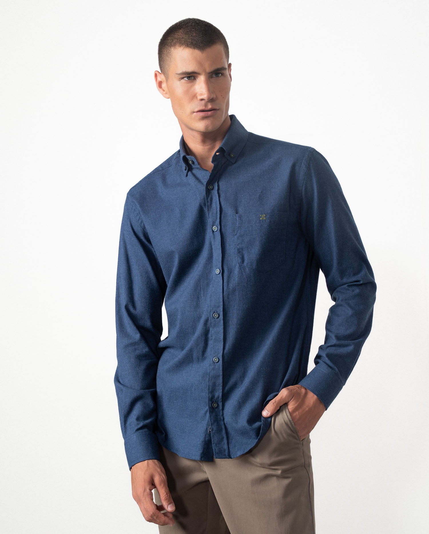 Etiem - Camisade hombre regular fit en franela.