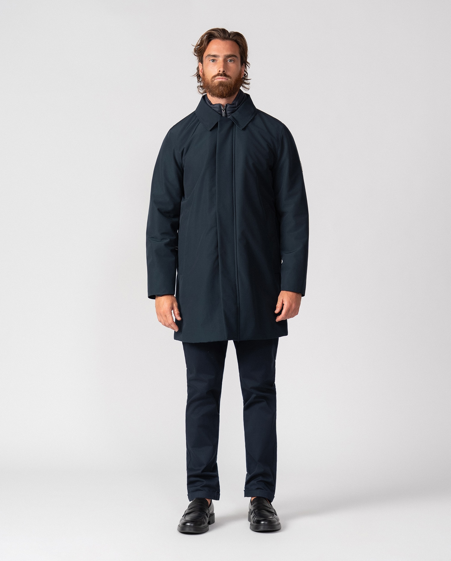 Gabardina de hombre acolchada con vista-chaleco desmontable - Etiem - Marino Marino-7