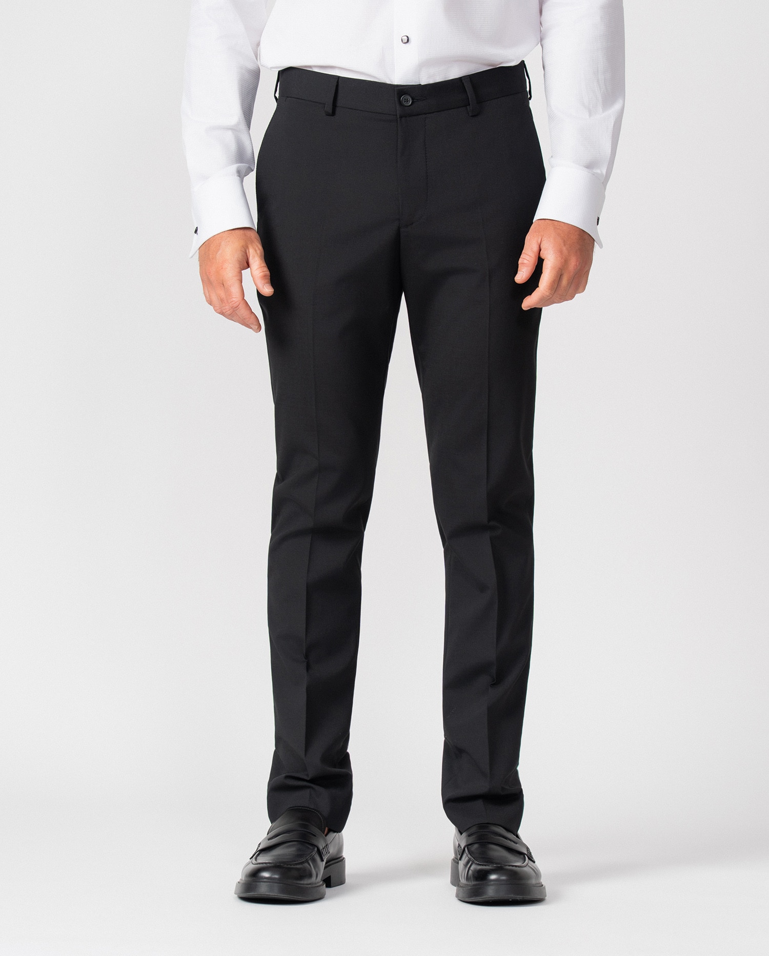 Pantalón de hombre en lana - Etiem - Negro Negro-2