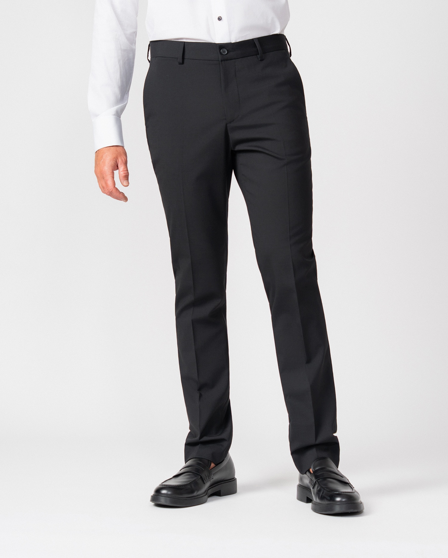 Pantalón de hombre en lana - Etiem - Negro Negro-4