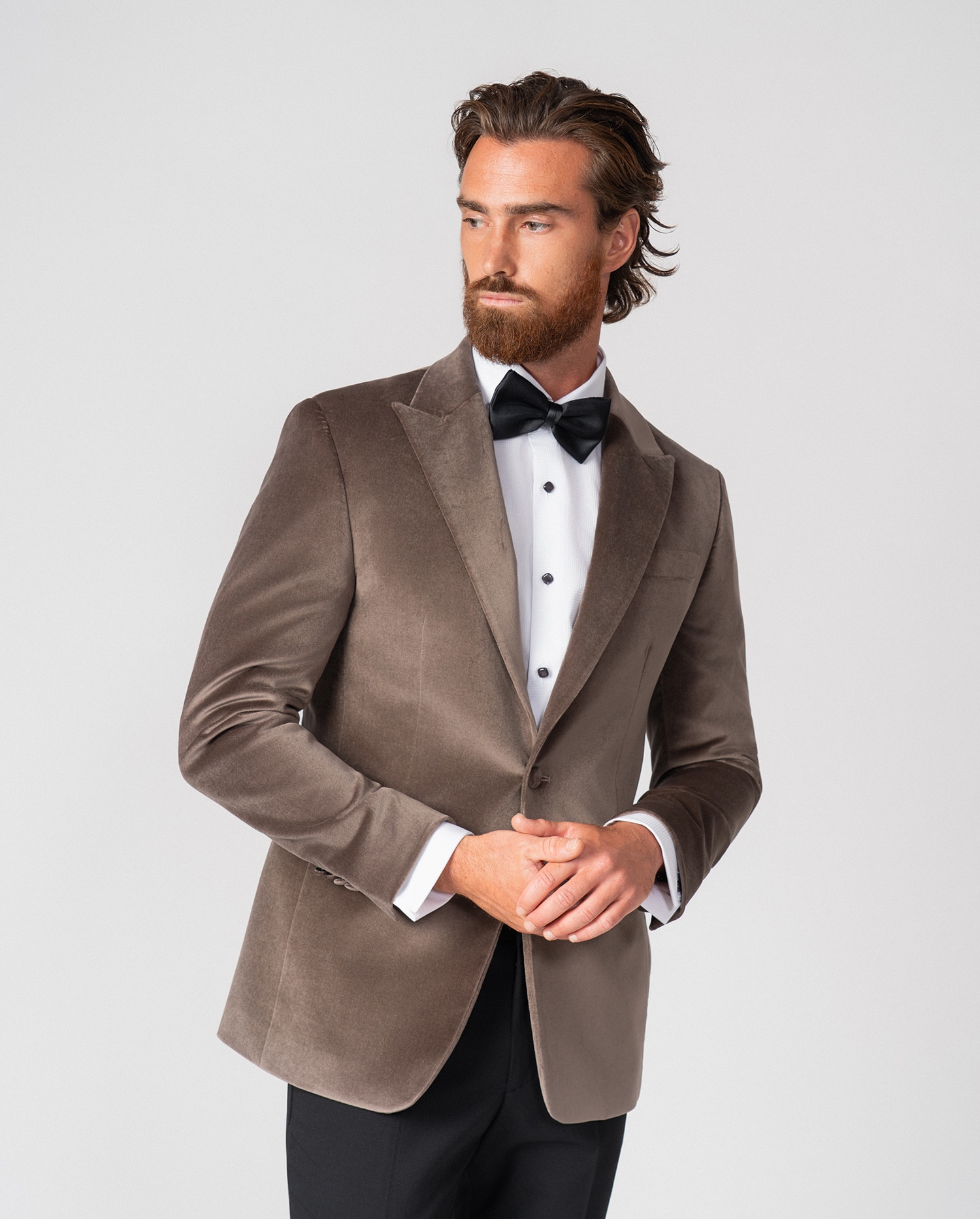 Americana de hombre de terciopelo - Etiem - Visón Visón-1