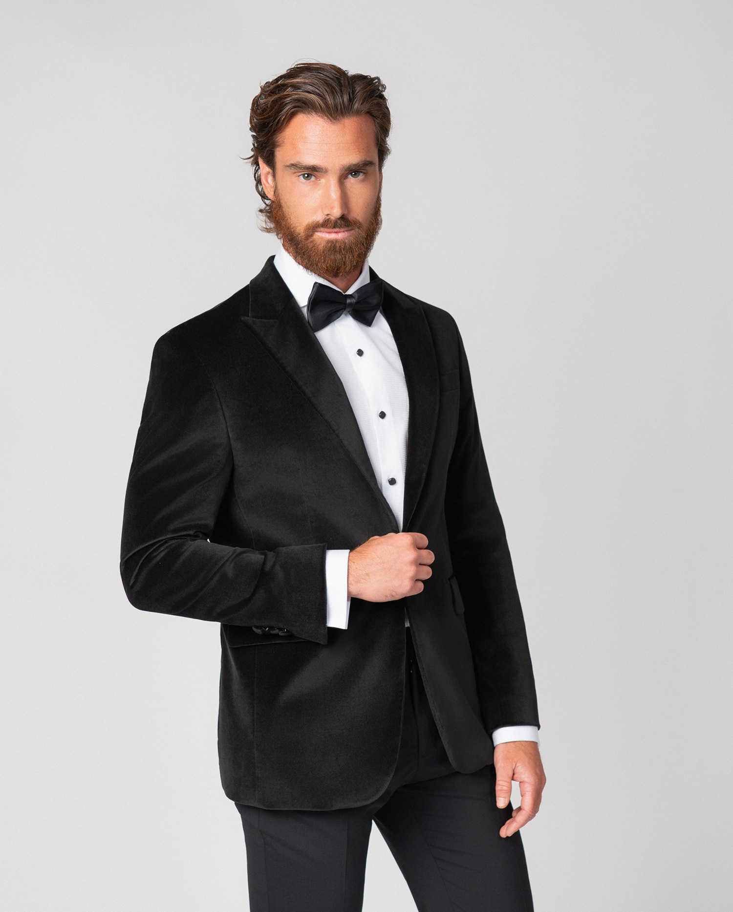 Americana de hombre de terciopelo - Etiem - Negro Negro-2