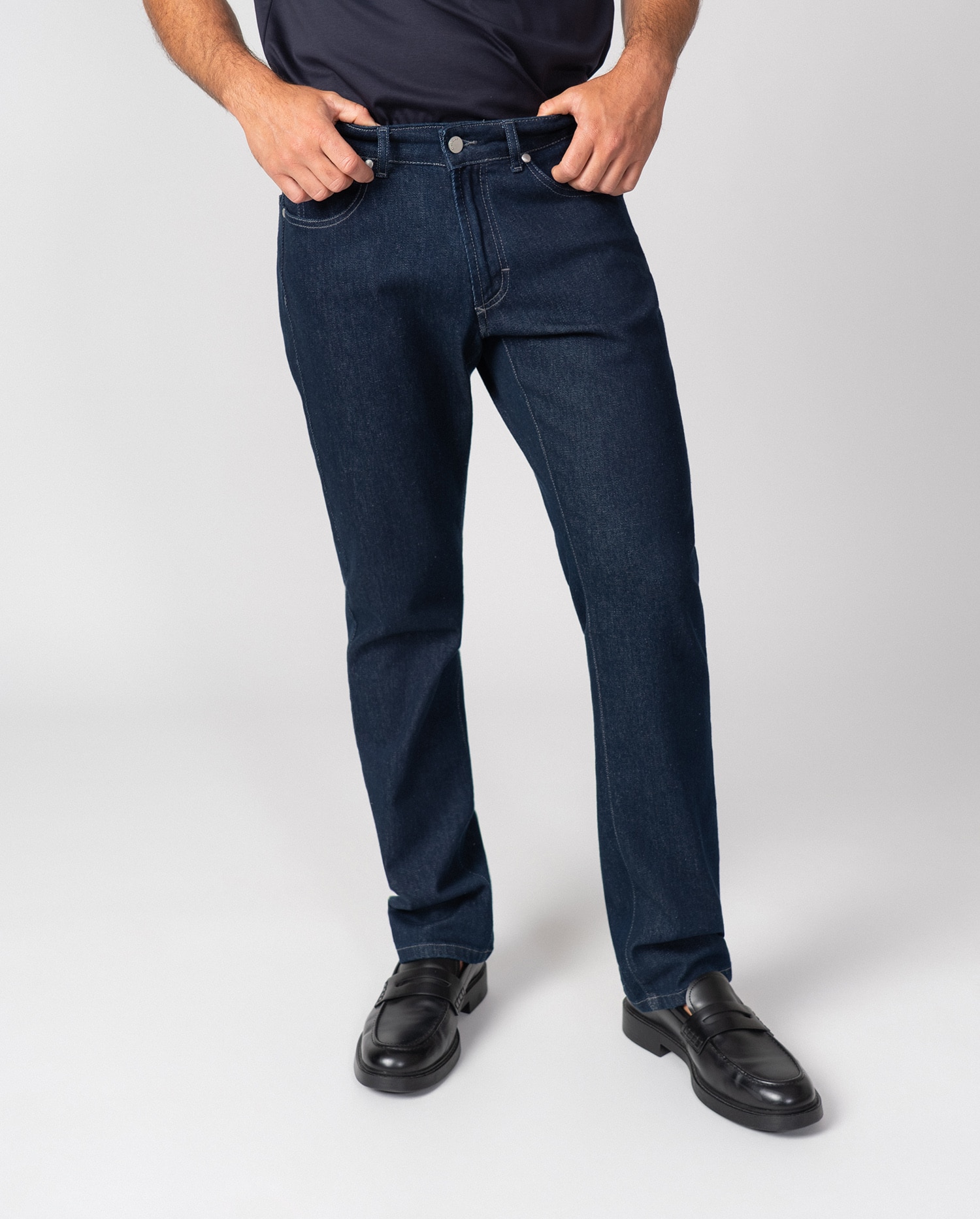 Pantalón de hombre tejano elástico - Etiem - Azul denim Azul denim-2
