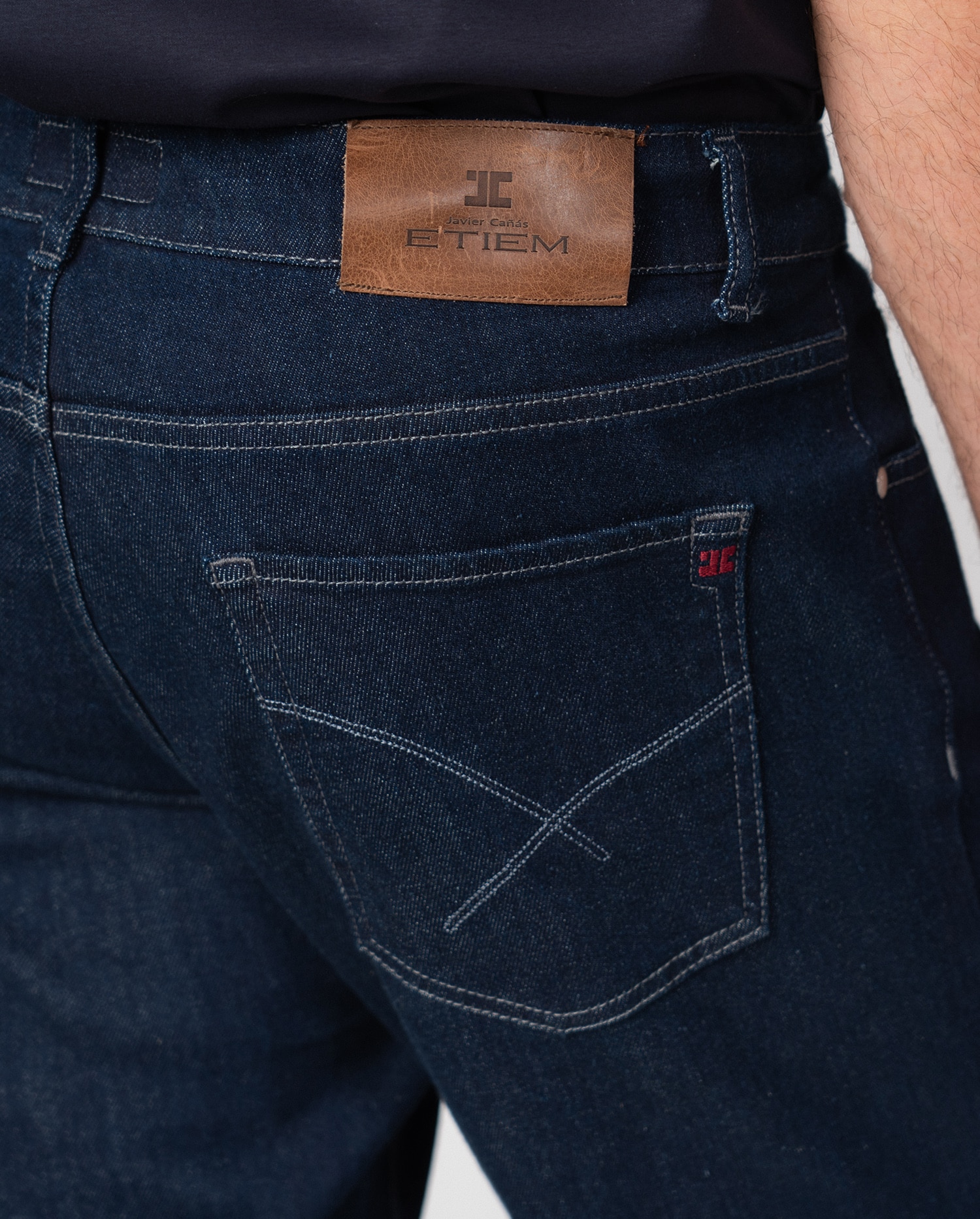 Pantalón de hombre tejano elástico - Etiem - Azul denim Azul denim-4