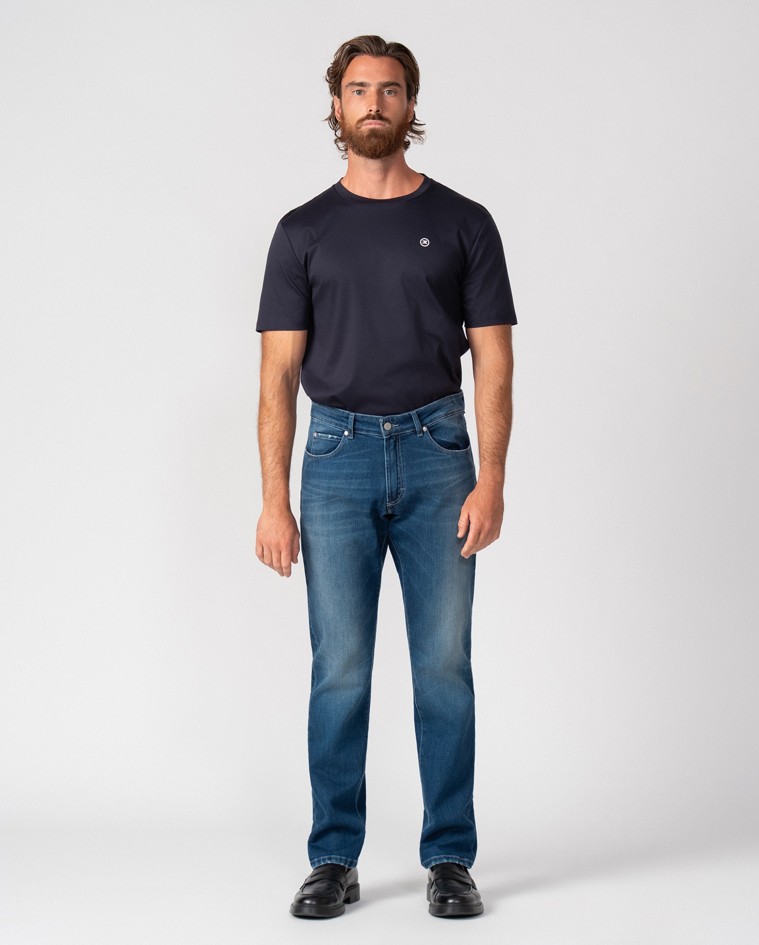 Imagen 0 de Pantalón de hombre tejano elástico lavado Azul denim