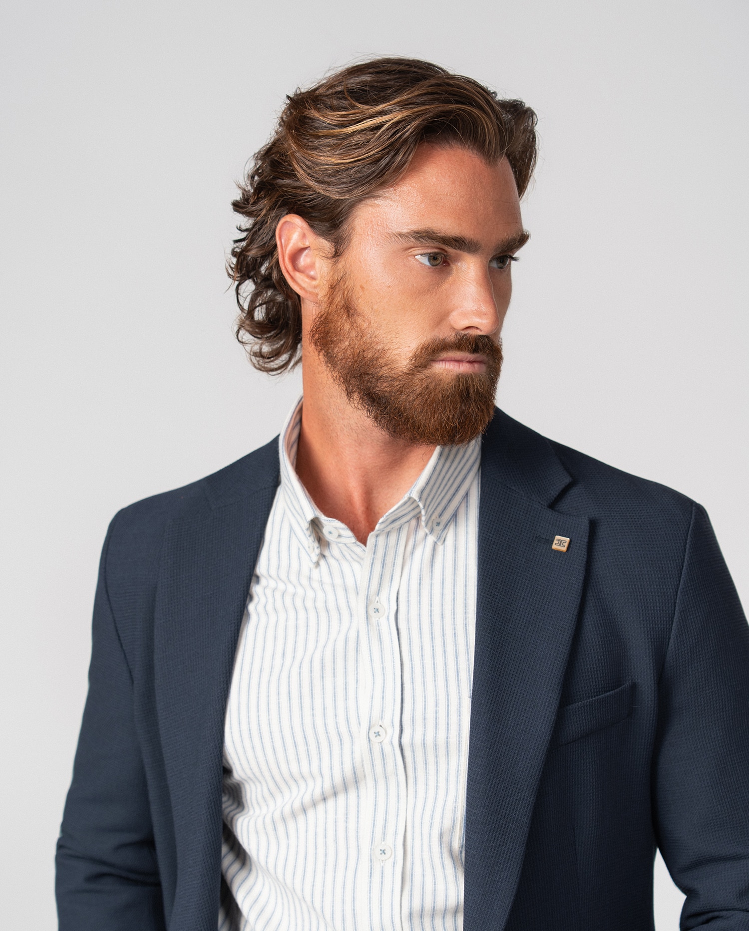 Americana de hombre regular fit tipo punto - Etiem - Marino Marino-1