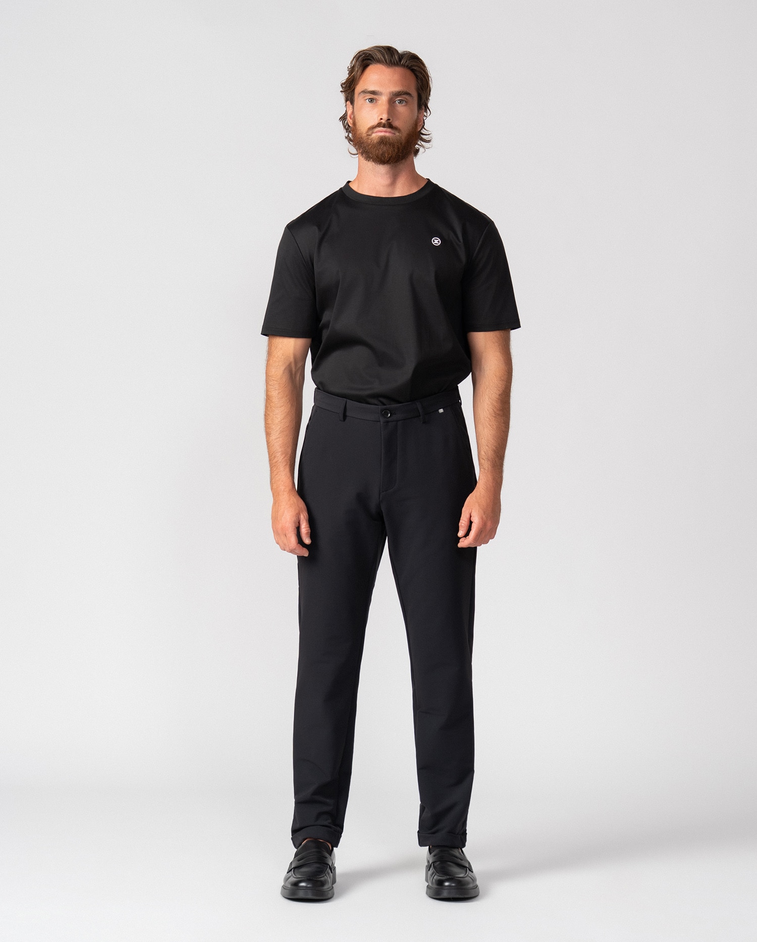 Pantalón de hombre técnico con cordón y goma - Etiem - Negro Negro-1