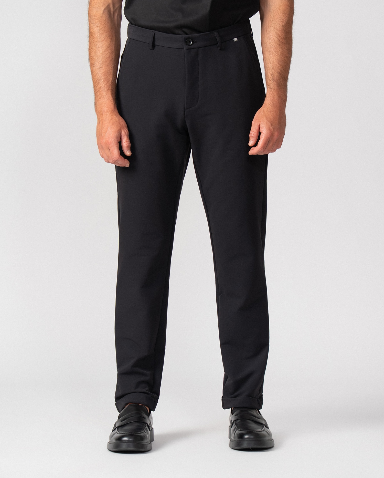 Pantalón de hombre técnico con cordón y goma - Etiem - Negro Negro-2