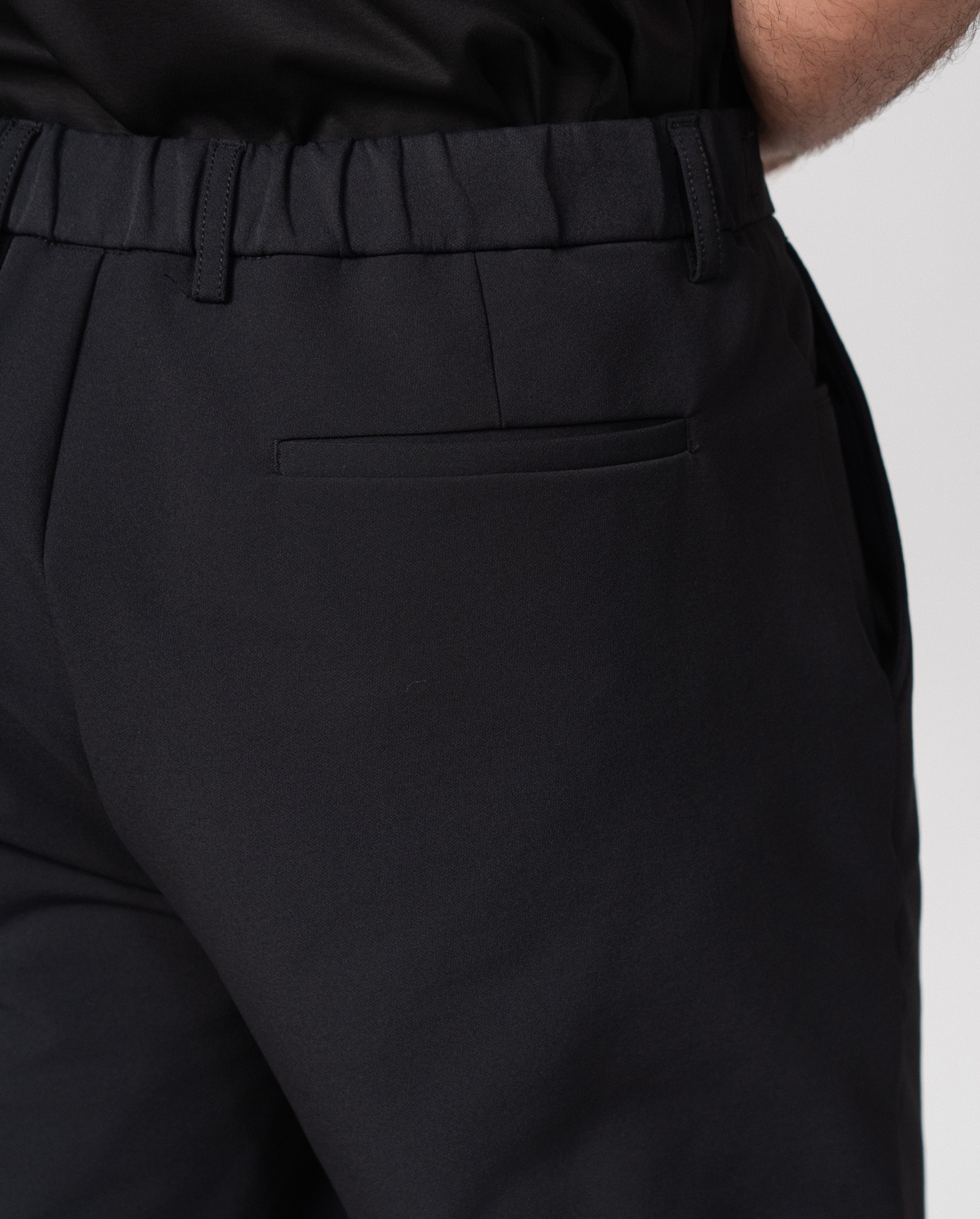 Pantalón de hombre técnico con cordón y goma - Etiem - Negro Negro-5