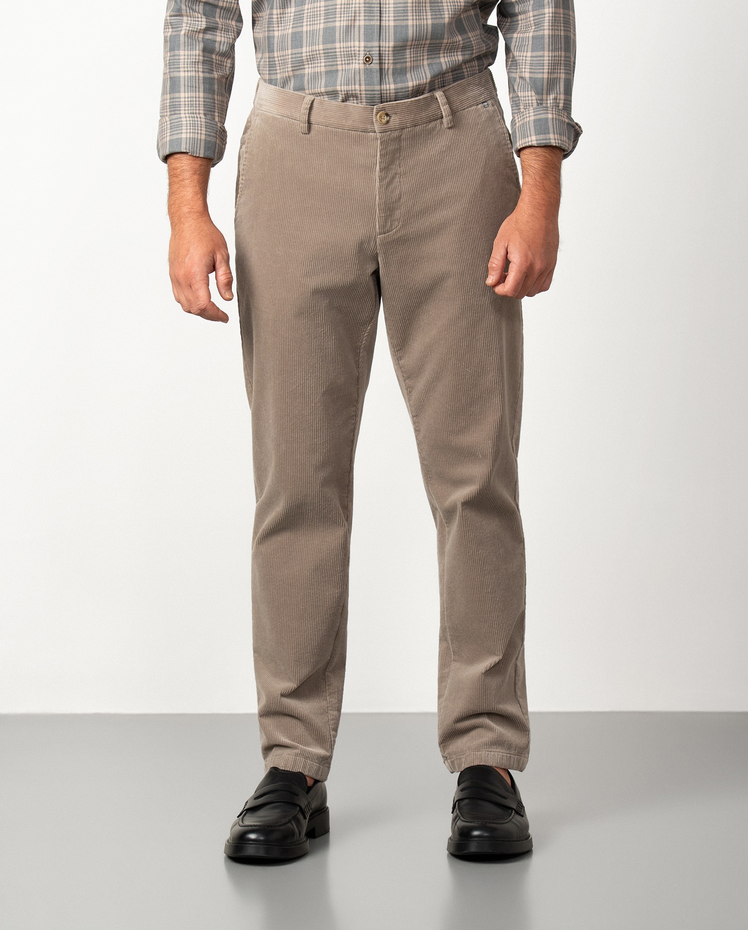 Pantalón de hombre con cordón y goma en pana - Etiem - Piedra Piedra-2