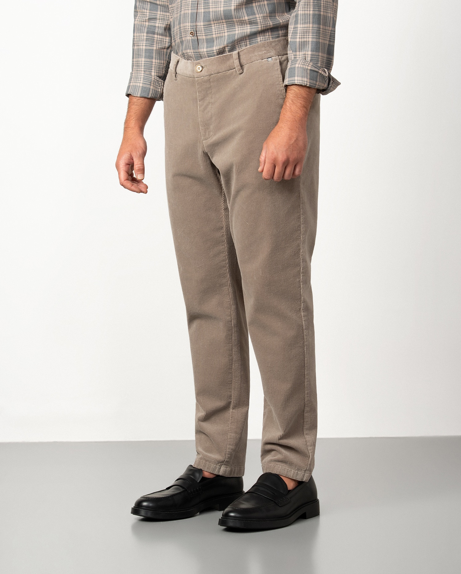 Pantalón de hombre con cordón y goma en pana - Etiem - Piedra Piedra-3