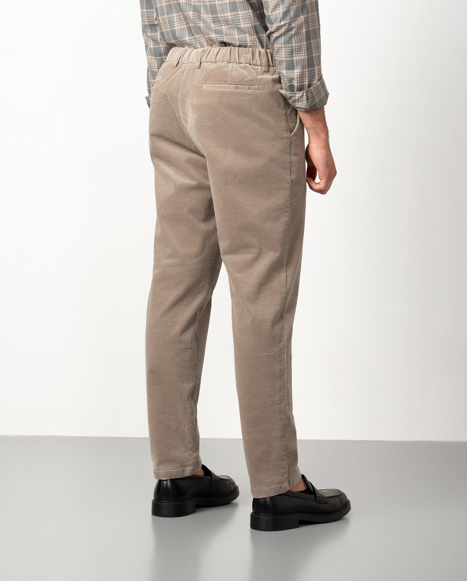Pantalón de hombre con cordón y goma en pana - Etiem - Piedra Piedra-5