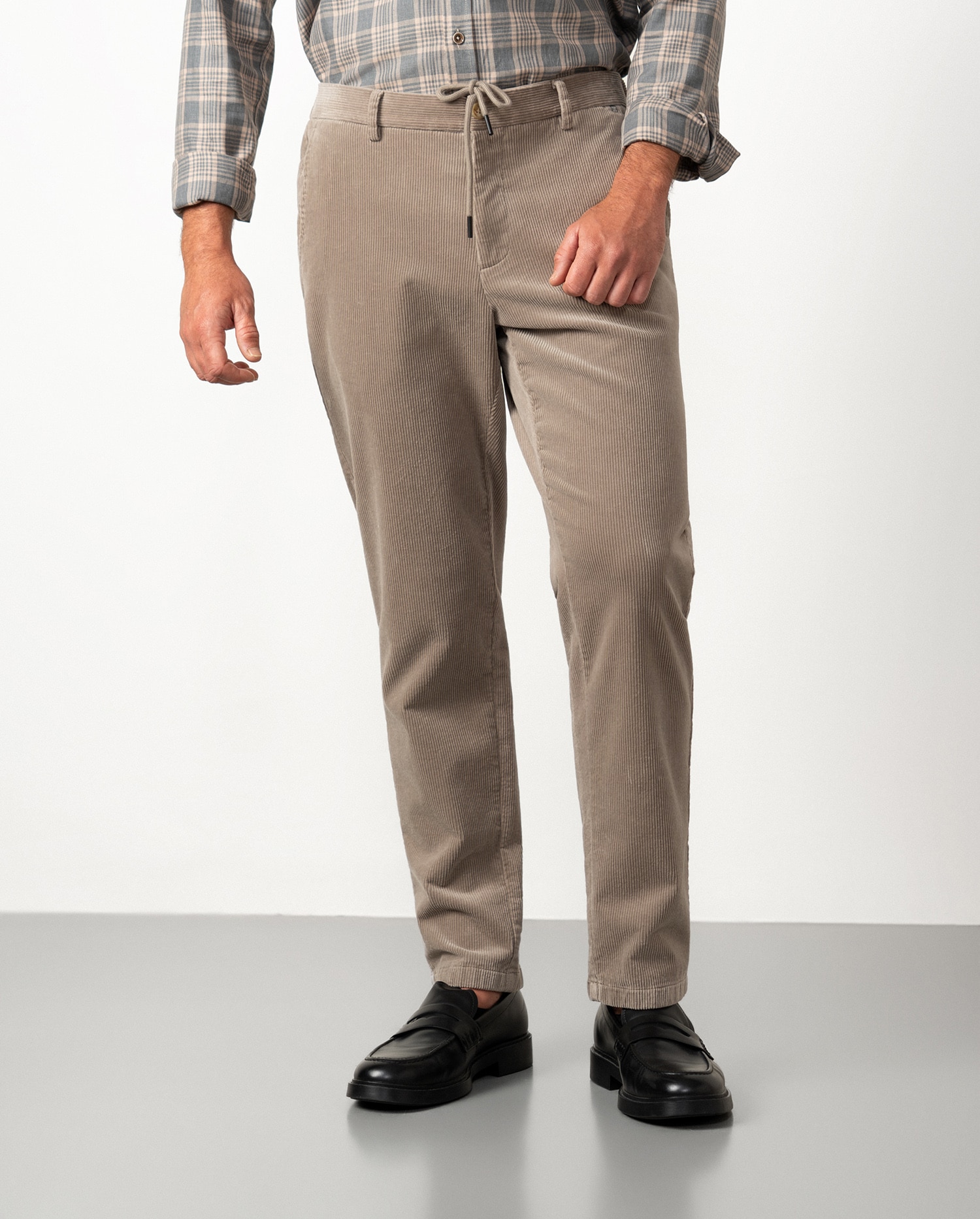 Pantalón de hombre con cordón y goma en pana - Etiem - Piedra Piedra-7