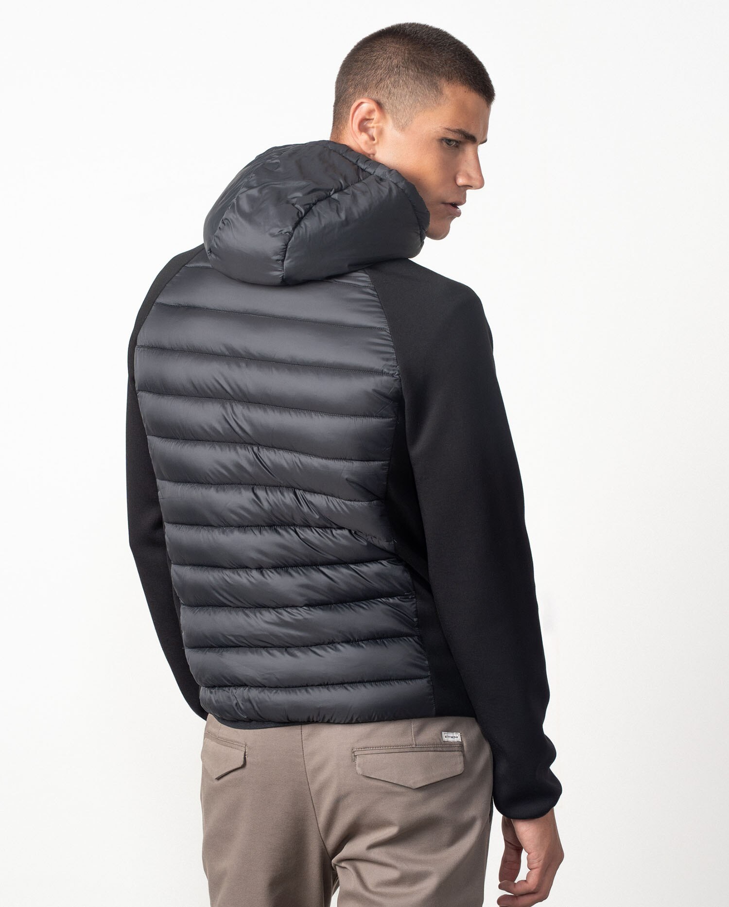 Cazadora de hombre con capucha acolchada ultraligera - Etiem - Negro Negro-5