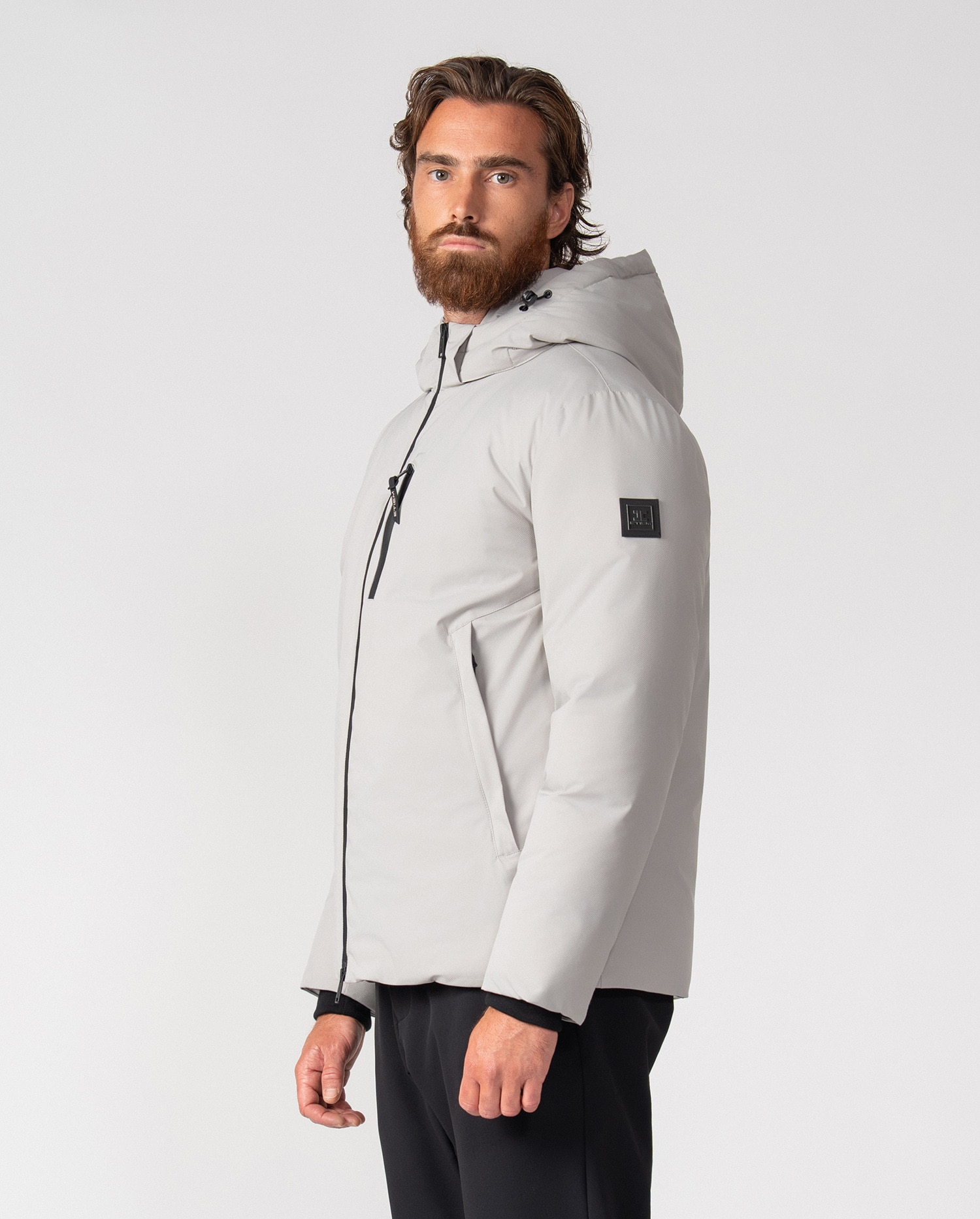 Cazadora de hombre ultraligera de capucha desmontable - Etiem - Gris claro Gris claro-4