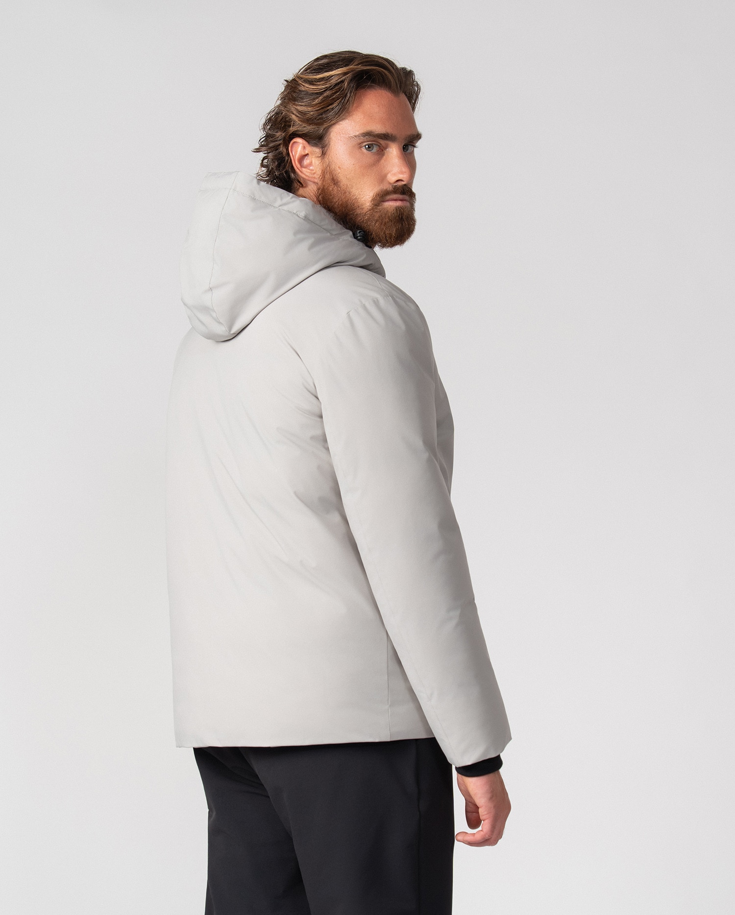 Cazadora de hombre ultraligera de capucha desmontable - Etiem - Gris claro Gris claro-5