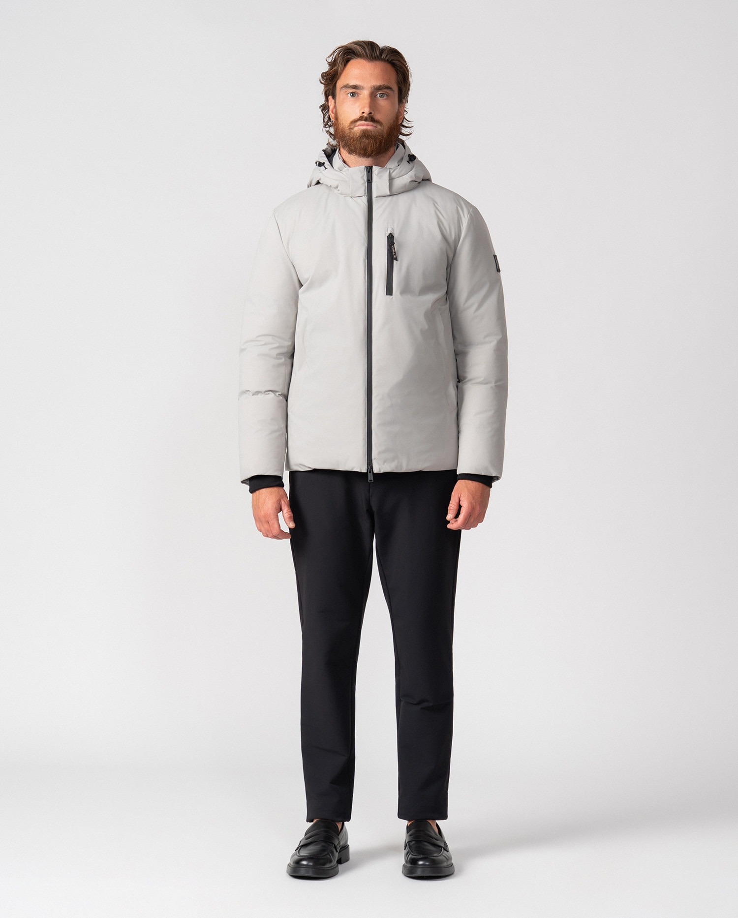 Cazadora de hombre ultraligera de capucha desmontable - Etiem - Gris claro Gris claro-7